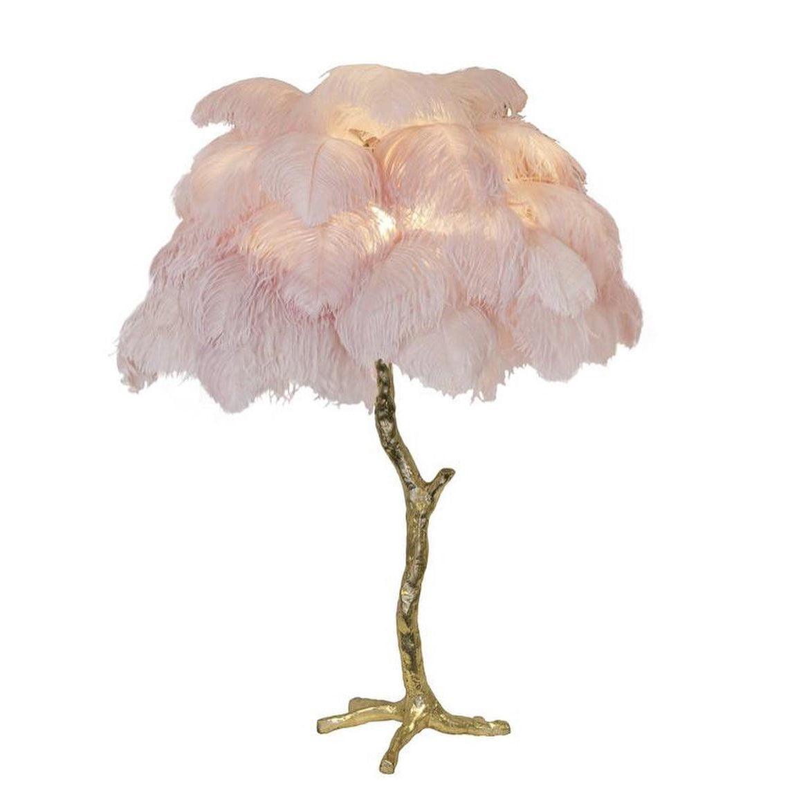 Ostrich Feather Table Lamp - Blowlighting