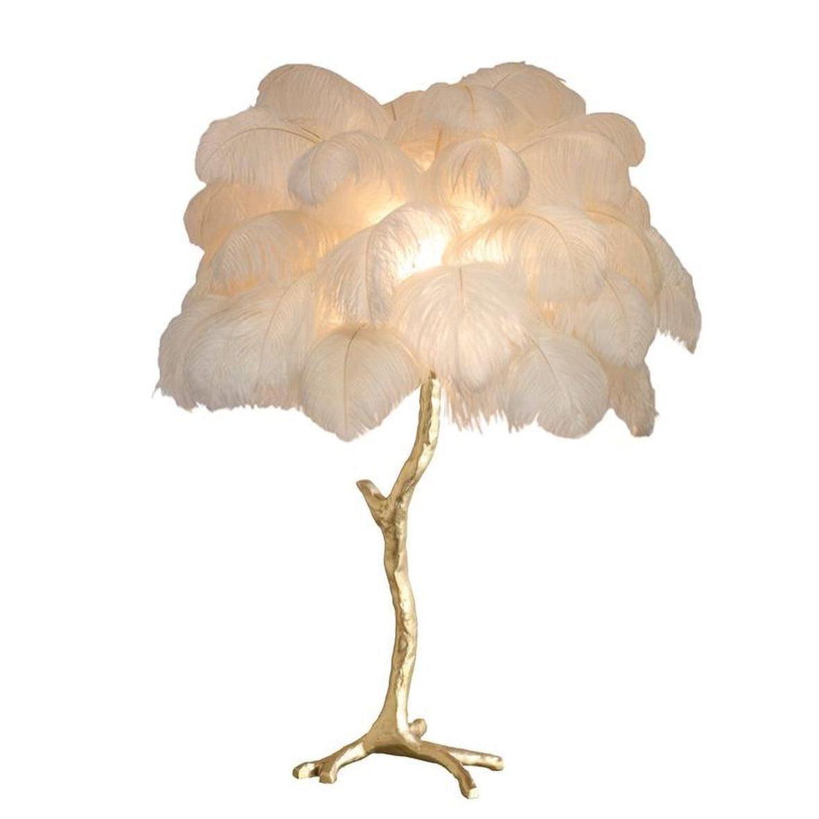 Ostrich Feather Table Lamp - Blowlighting