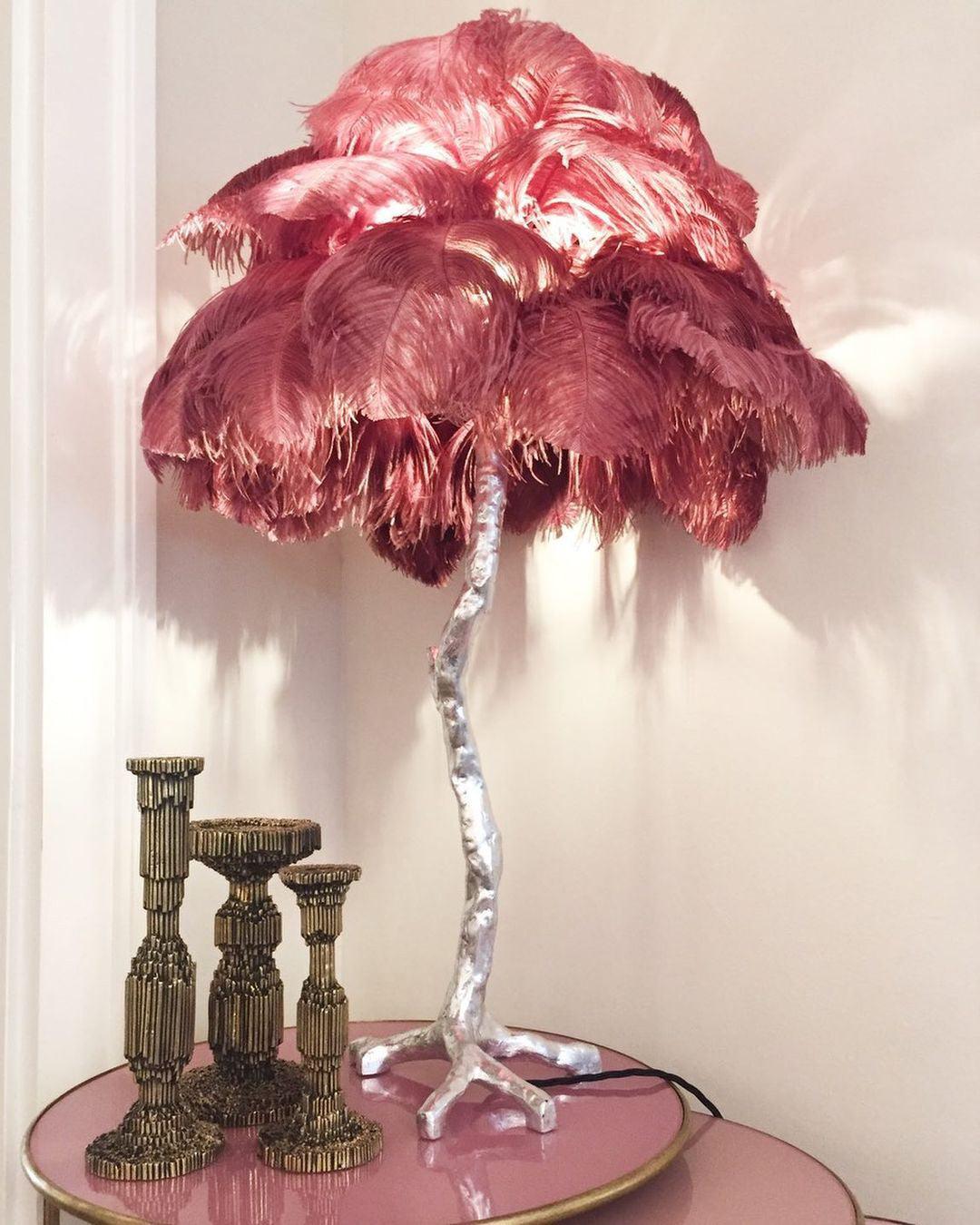 Ostrich Feather Table Lamp - Blowlighting