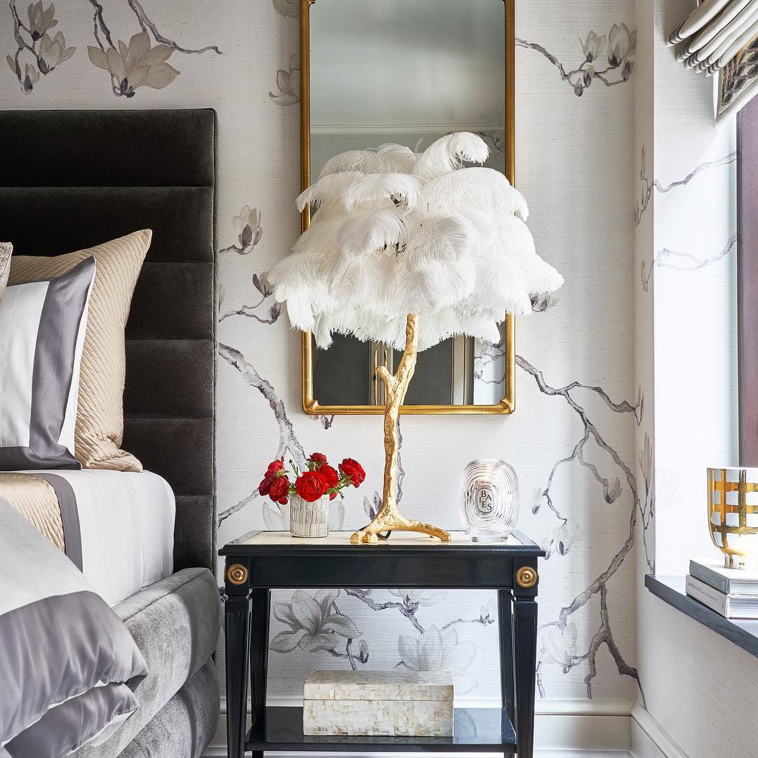Ostrich Feather Table Lamp - Blowlighting