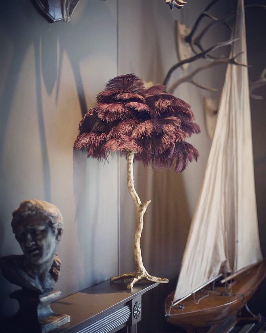 Ostrich Feather Table Lamp - Blowlighting