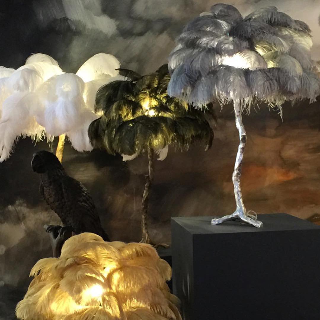 Ostrich Feather Table Lamp - Blowlighting