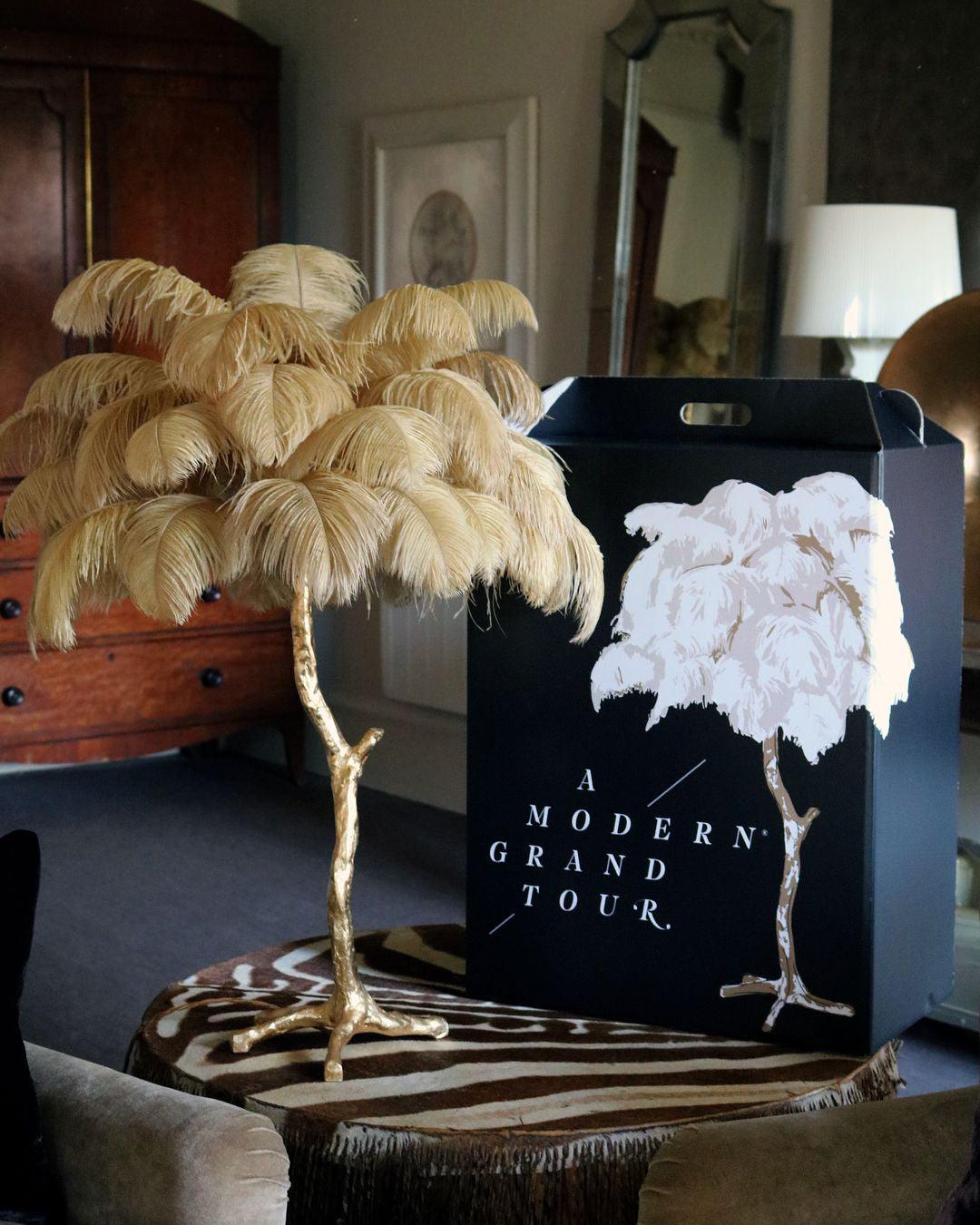 Ostrich Feather Table Lamp - Blowlighting