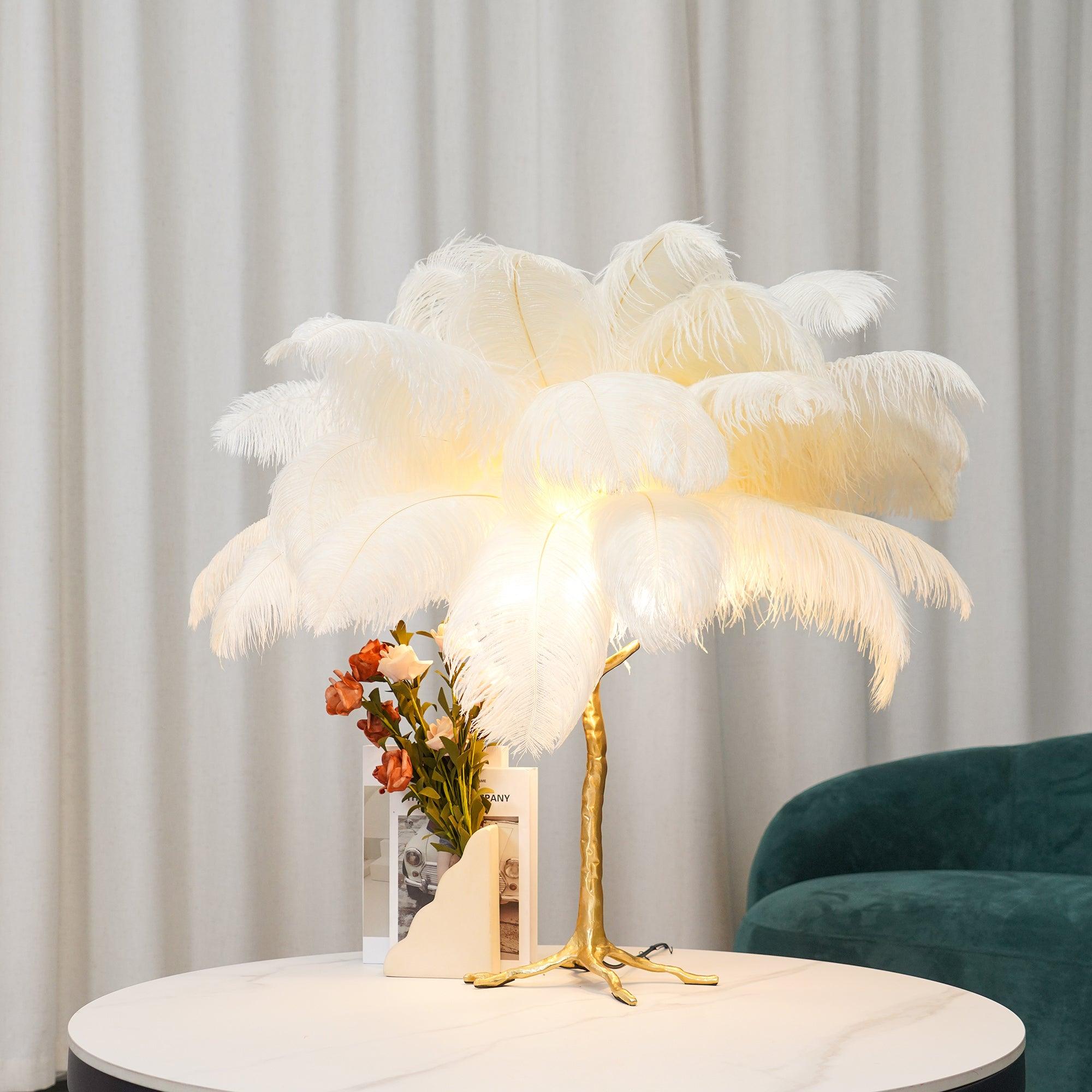 Ostrich Feather Table Lamp - Blowlighting