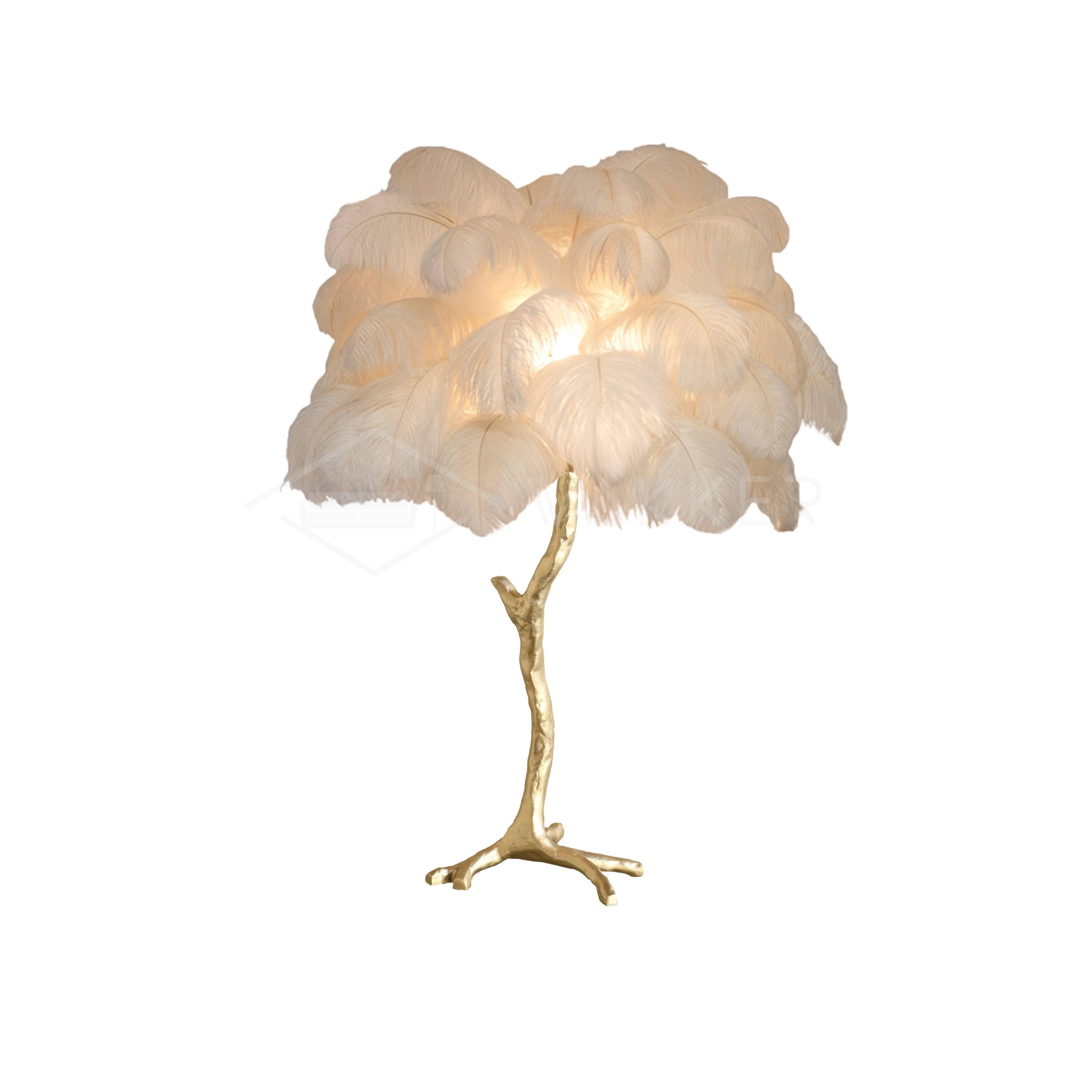 Ostrich Feather Table Lamp - Blowlighting