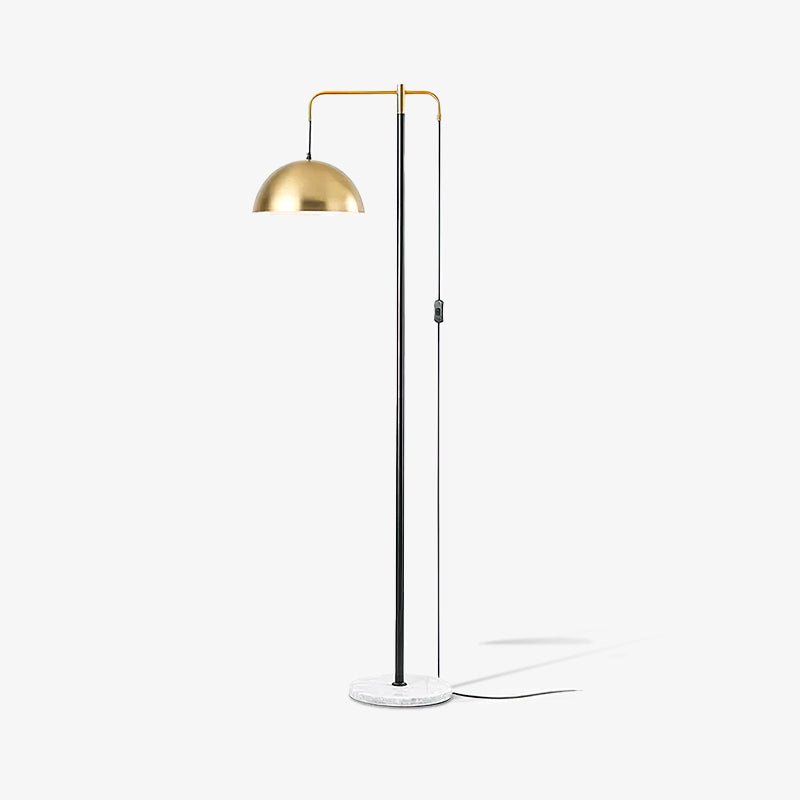 Lumirette Brass Arc Floor Lamp - Blowlighting