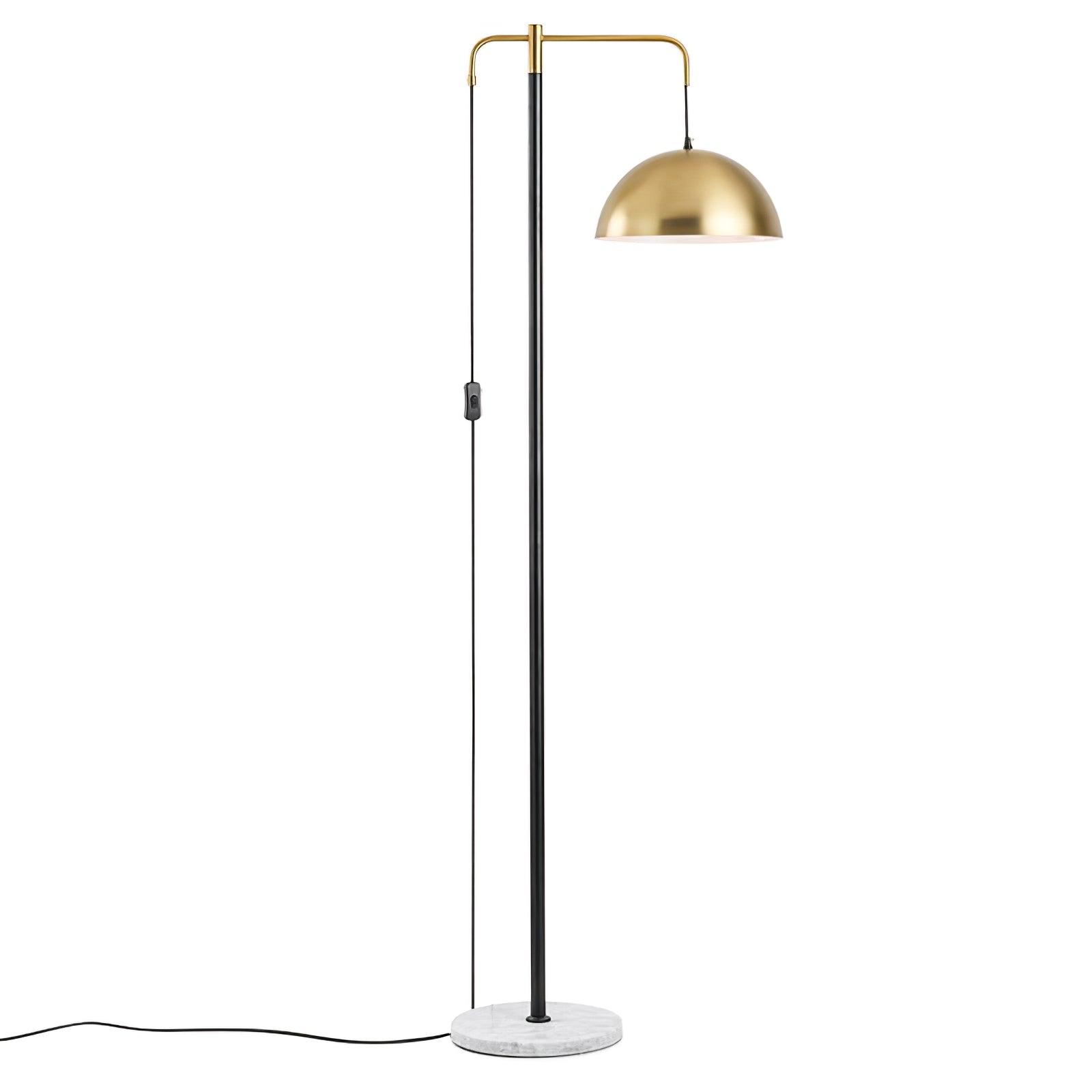 Lumirette Brass Arc Floor Lamp - Blowlighting
