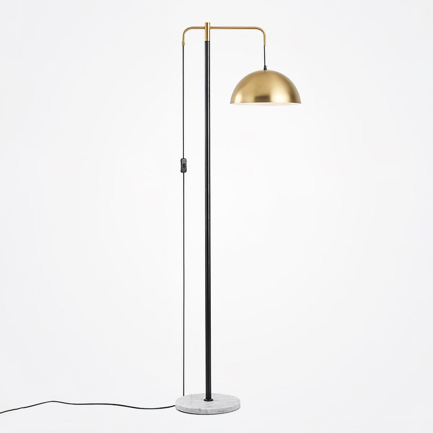 Lumirette Brass Arc Floor Lamp - Blowlighting