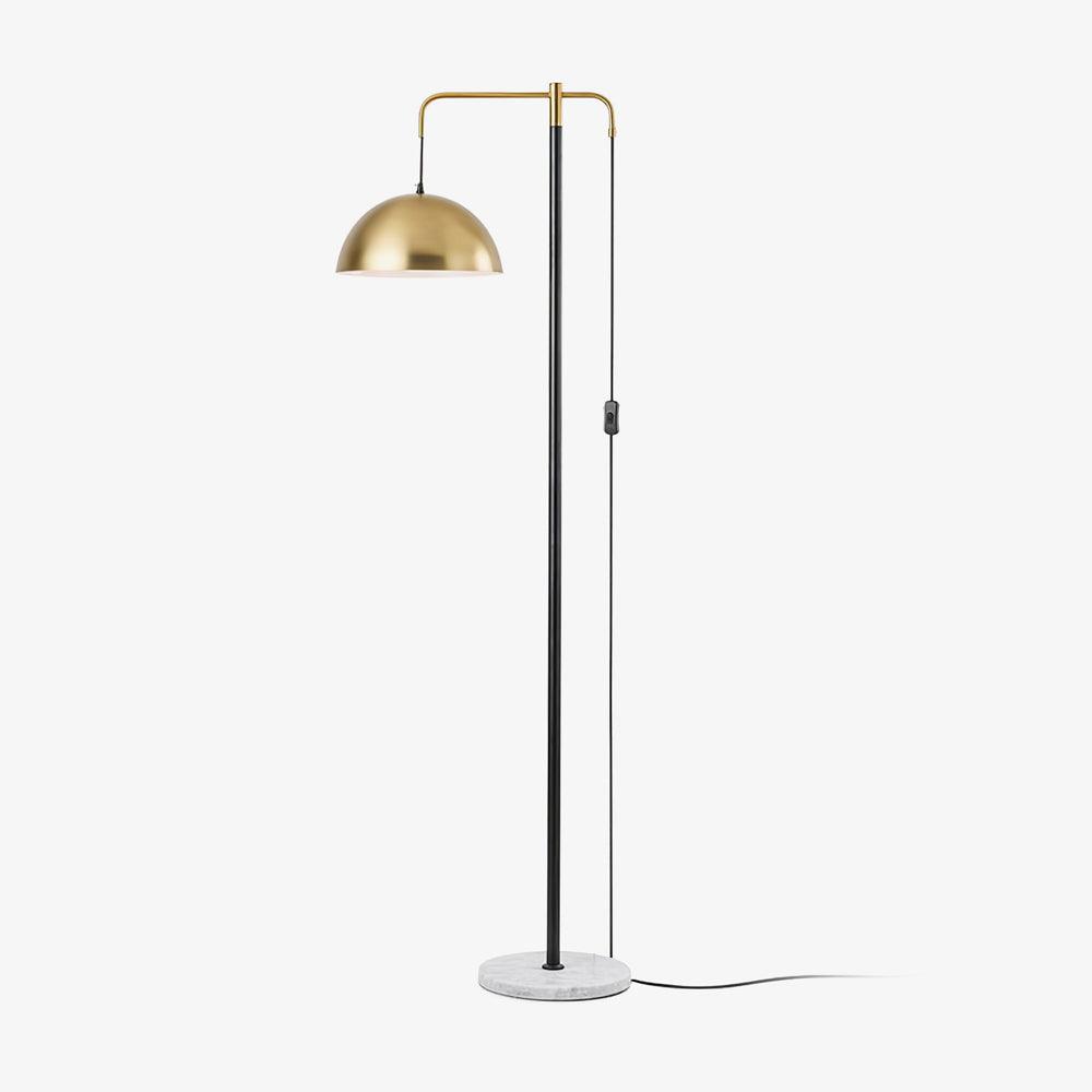 Lumirette Brass Arc Floor Lamp - Blowlighting