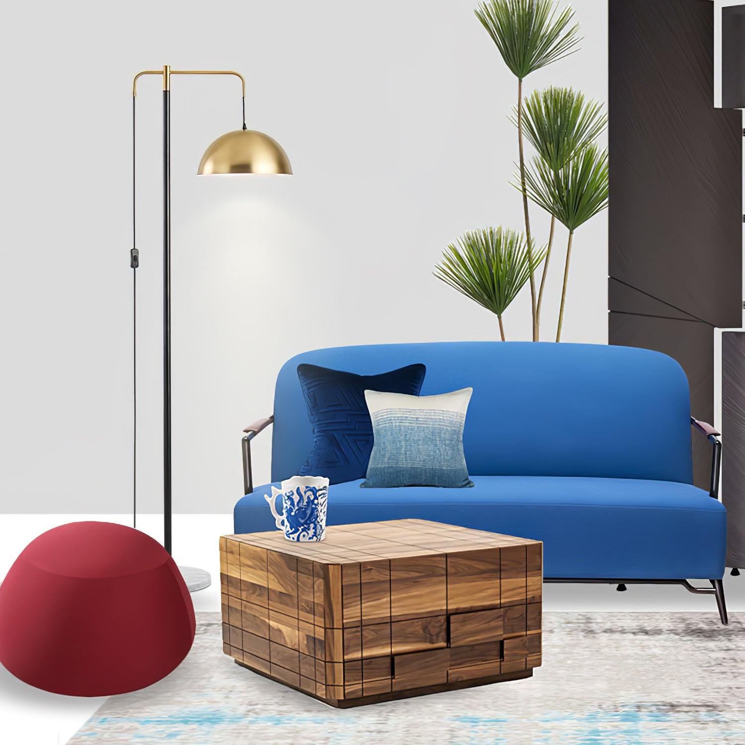 Lumirette Brass Arc Floor Lamp - Blowlighting