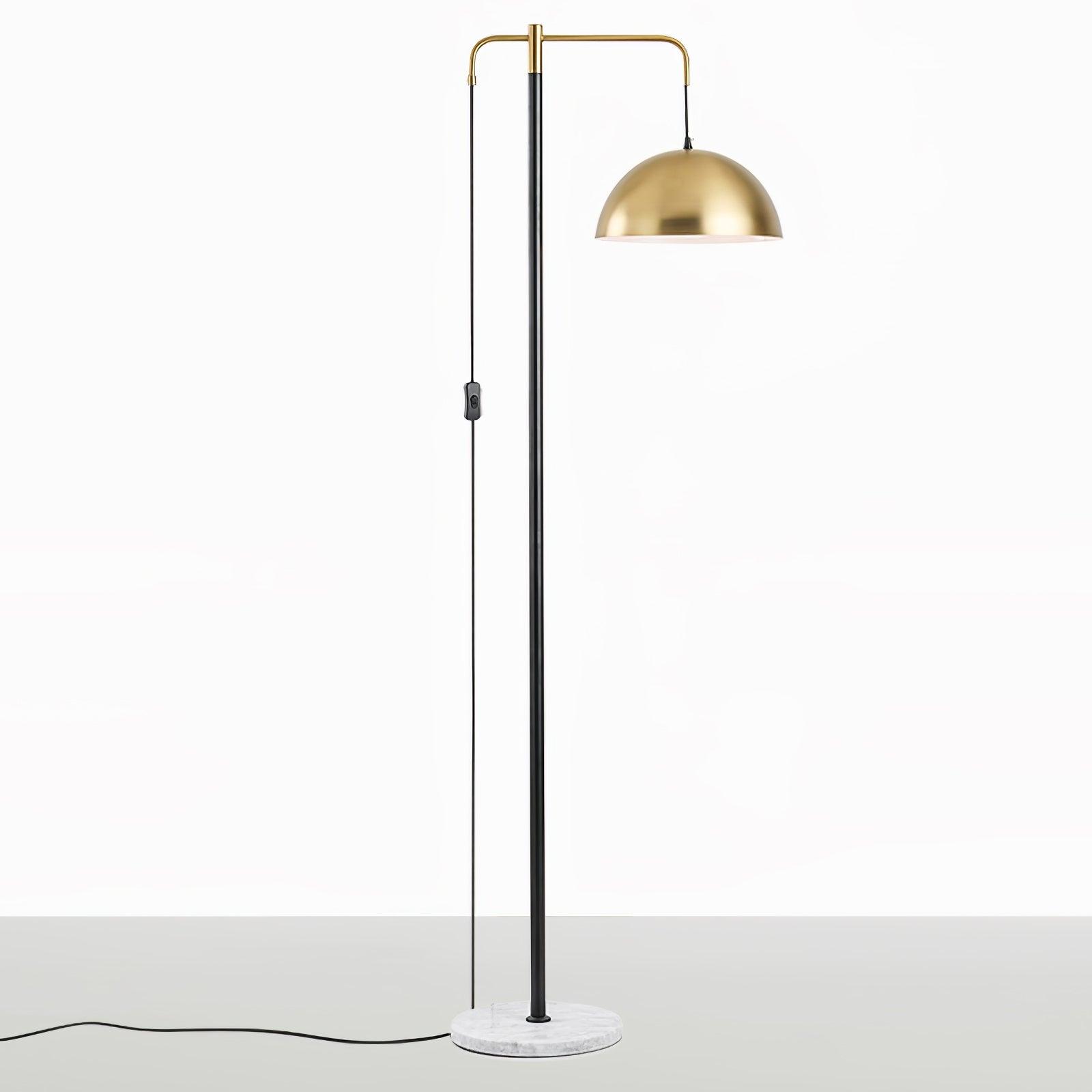 Lumirette Brass Arc Floor Lamp - Blowlighting