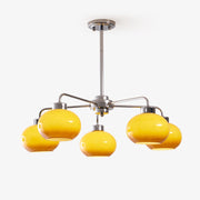 Oval Persimmon Chandelier - Blowlighting