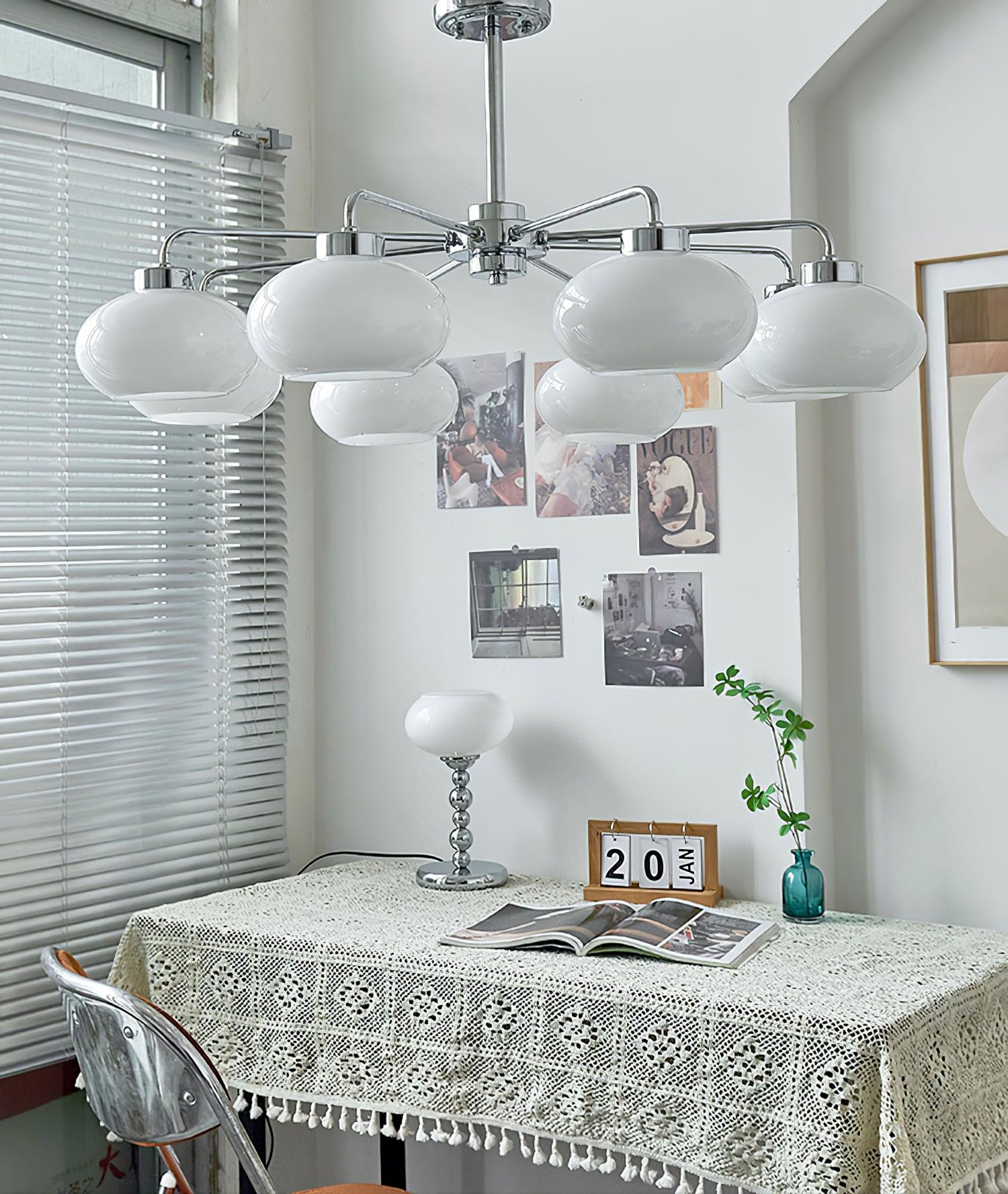 Oval Persimmon Chandelier - Blowlighting