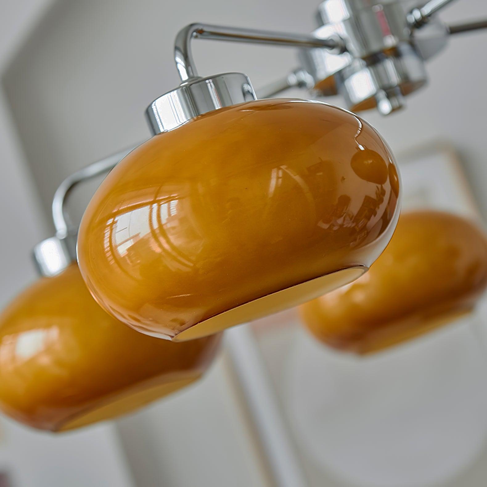 Oval Persimmon Chandelier - Blowlighting