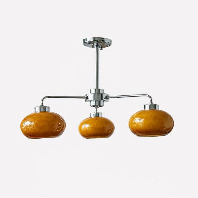 Oval Persimmon Chandelier - Blowlighting
