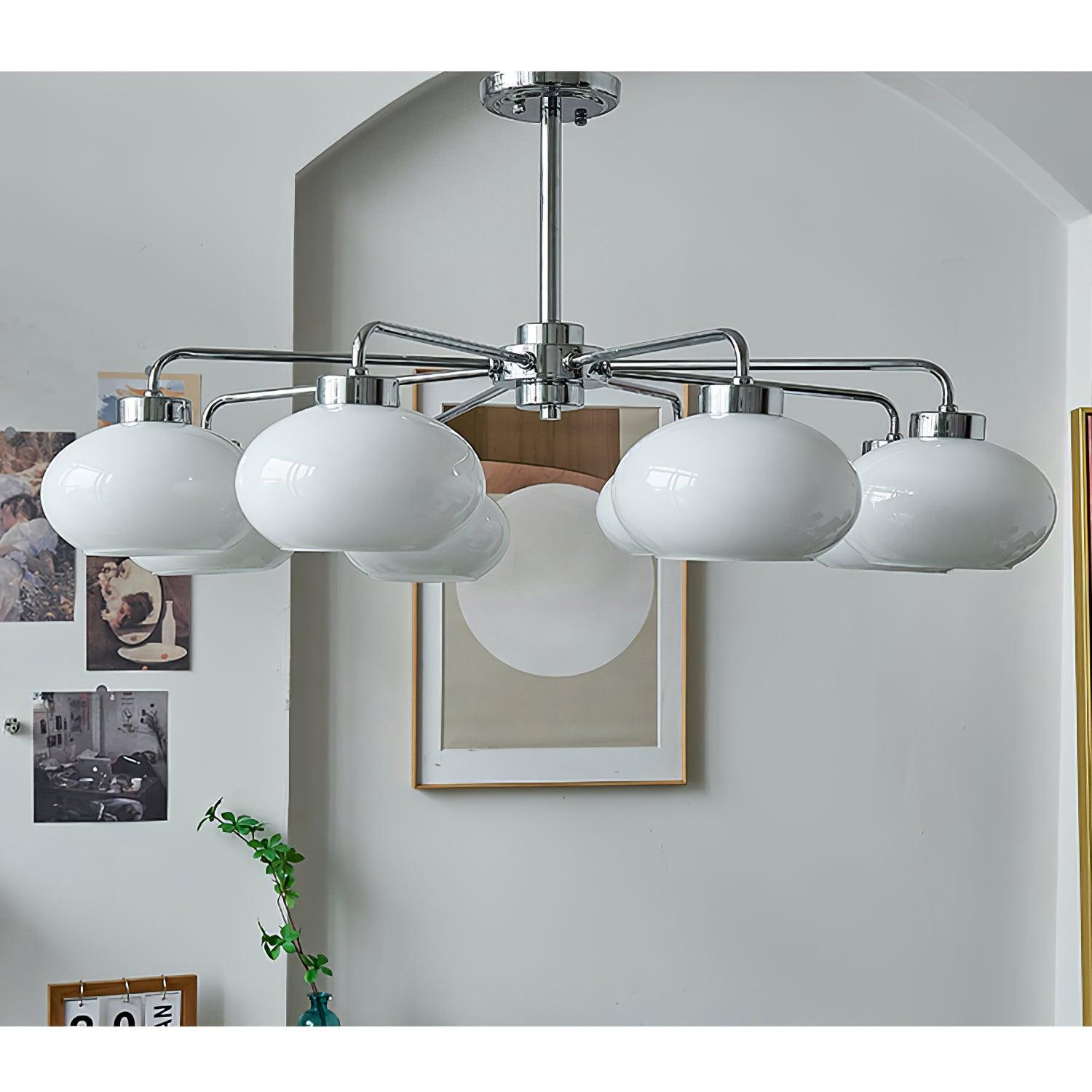 Oval Persimmon Chandelier - Blowlighting