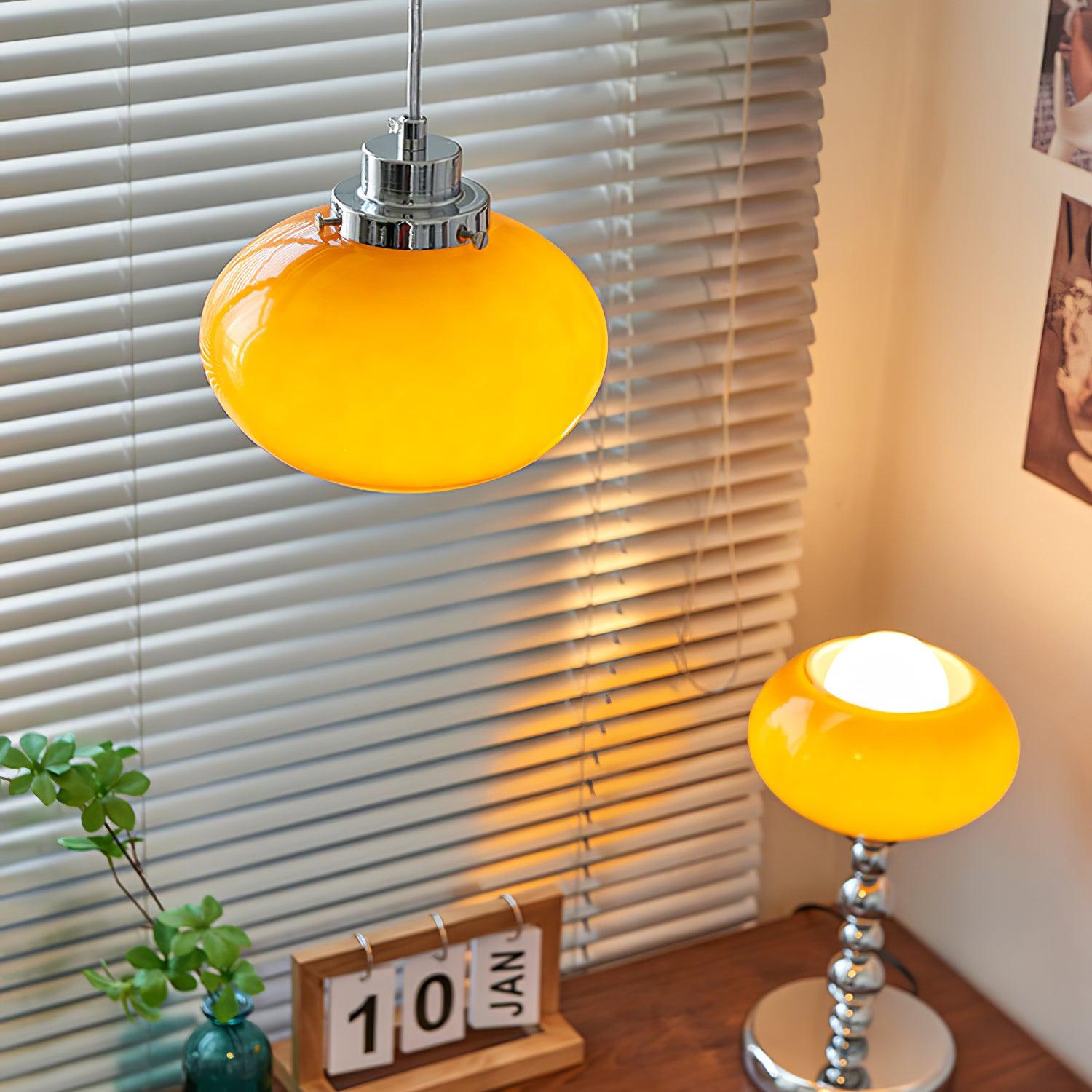 Oval Persimmon Pendant Light - Blowlighting