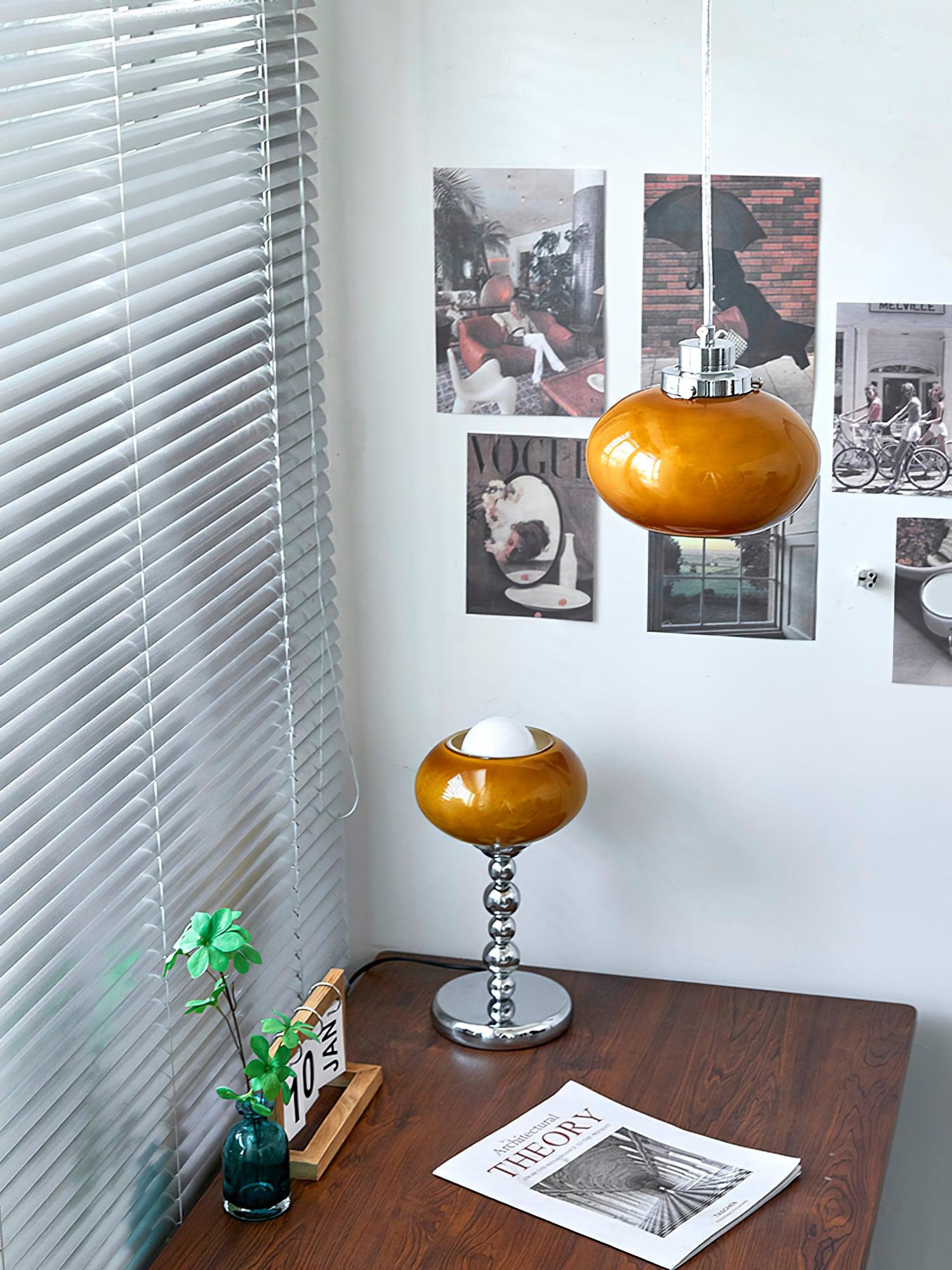 Oval Persimmon Table Light - Blowlighting