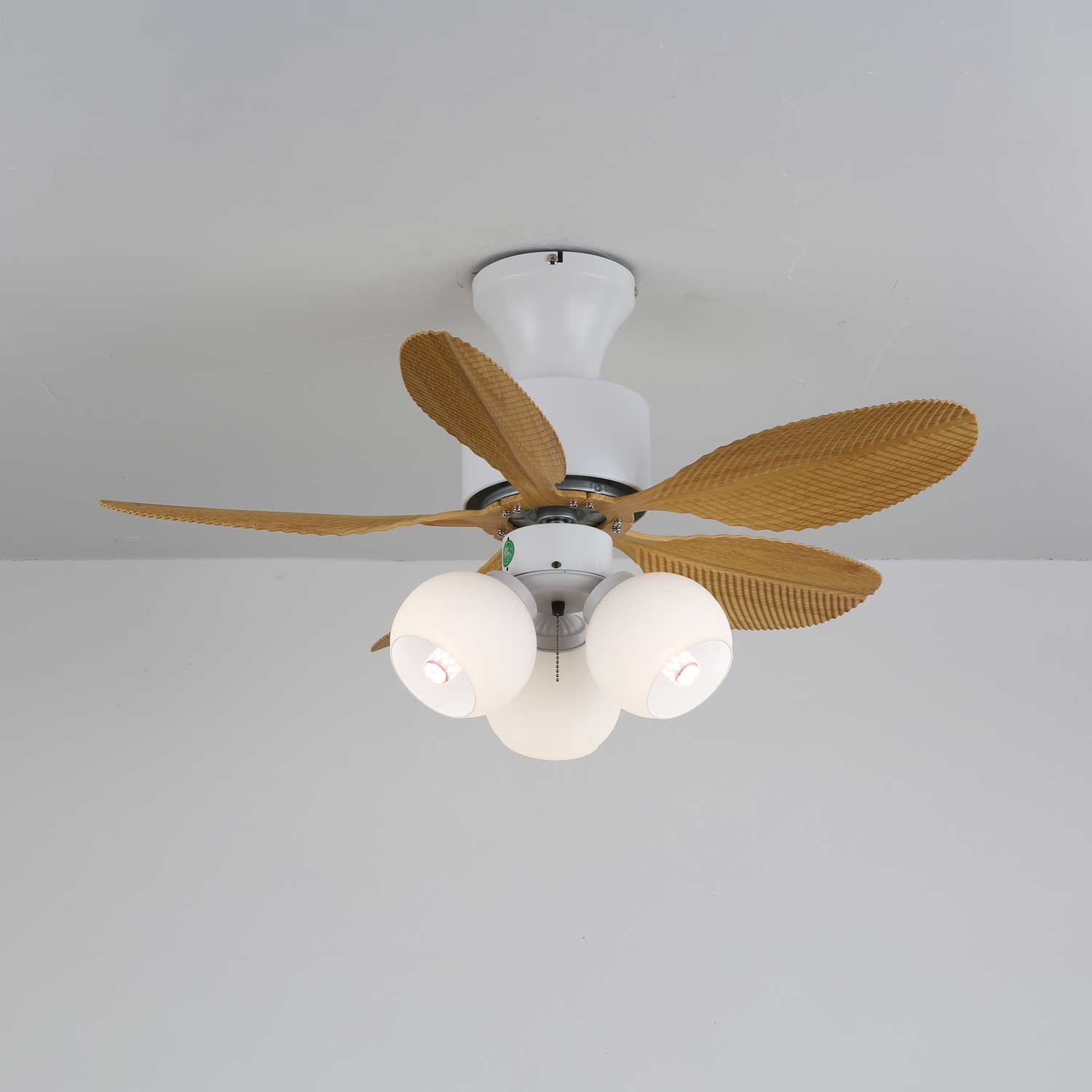 Althea Vintage Wood Ceiling Fan Light - Blowlighting