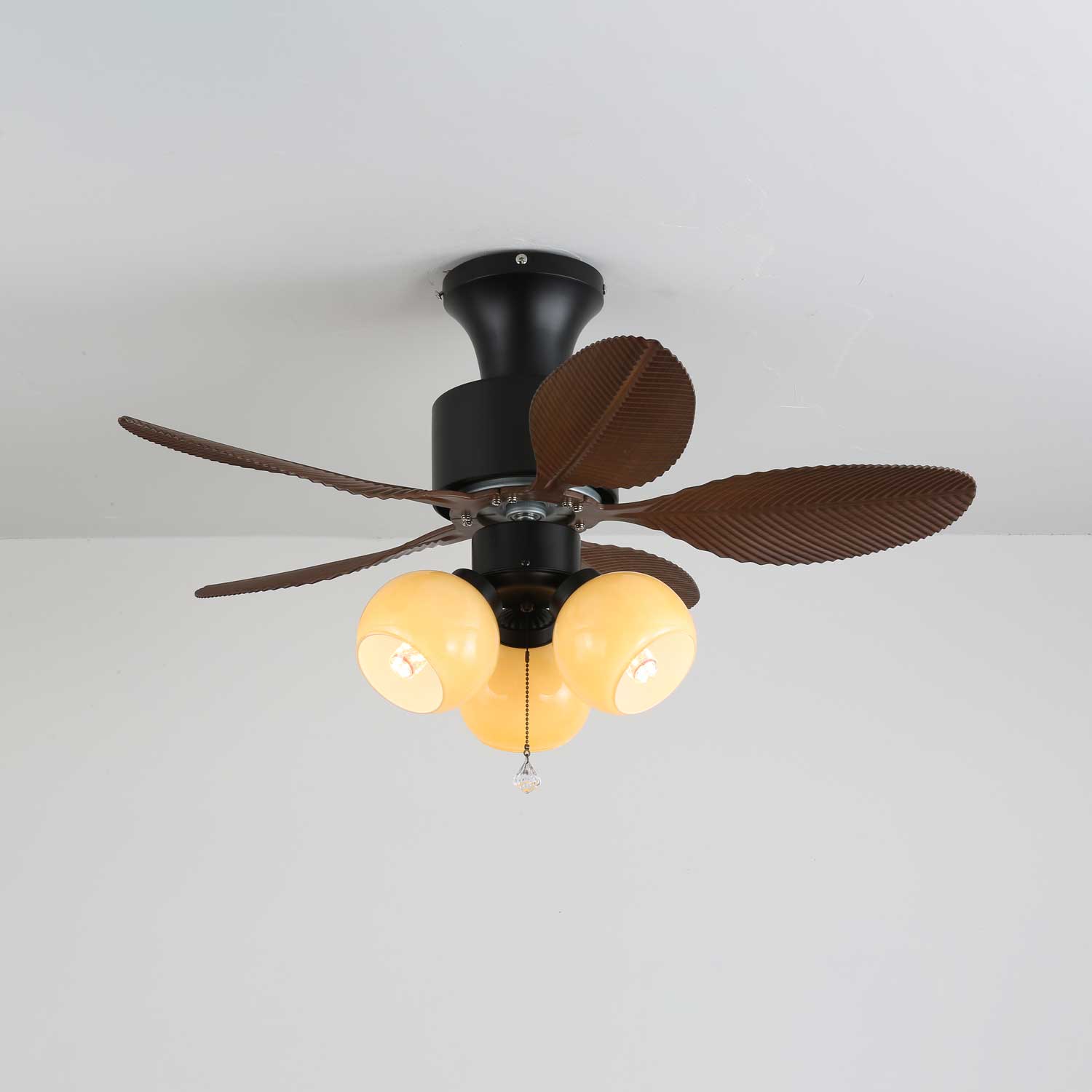 Althea Vintage Wood Ceiling Fan Light - Blowlighting