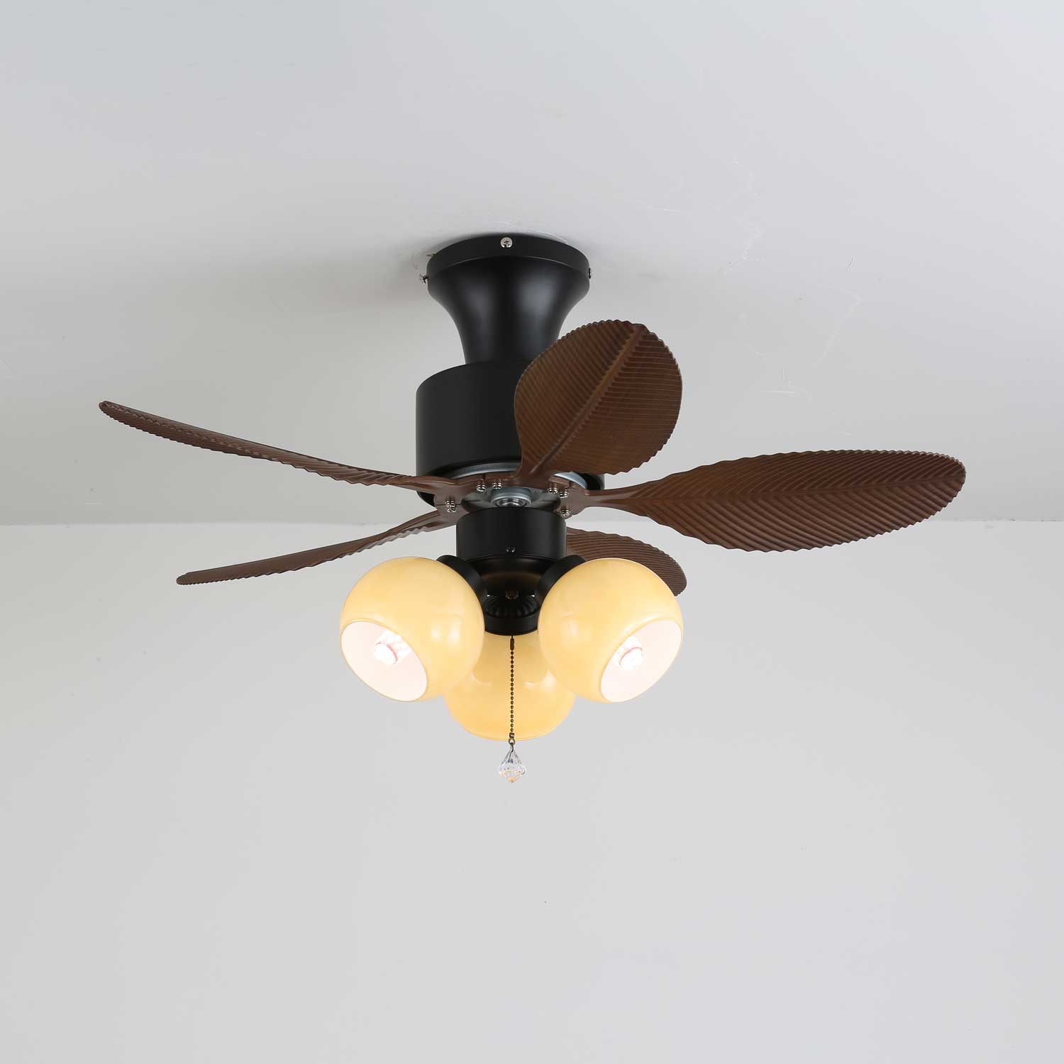 Althea Vintage Wood Ceiling Fan Light - Blowlighting
