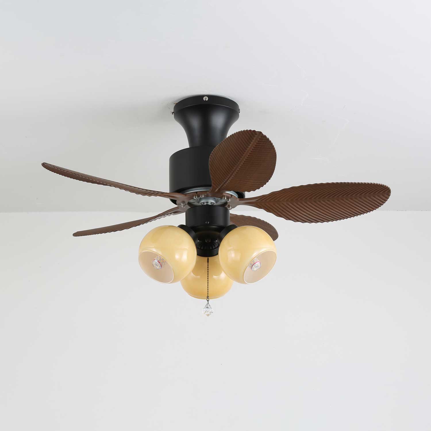 Althea Vintage Wood Ceiling Fan Light - Blowlighting