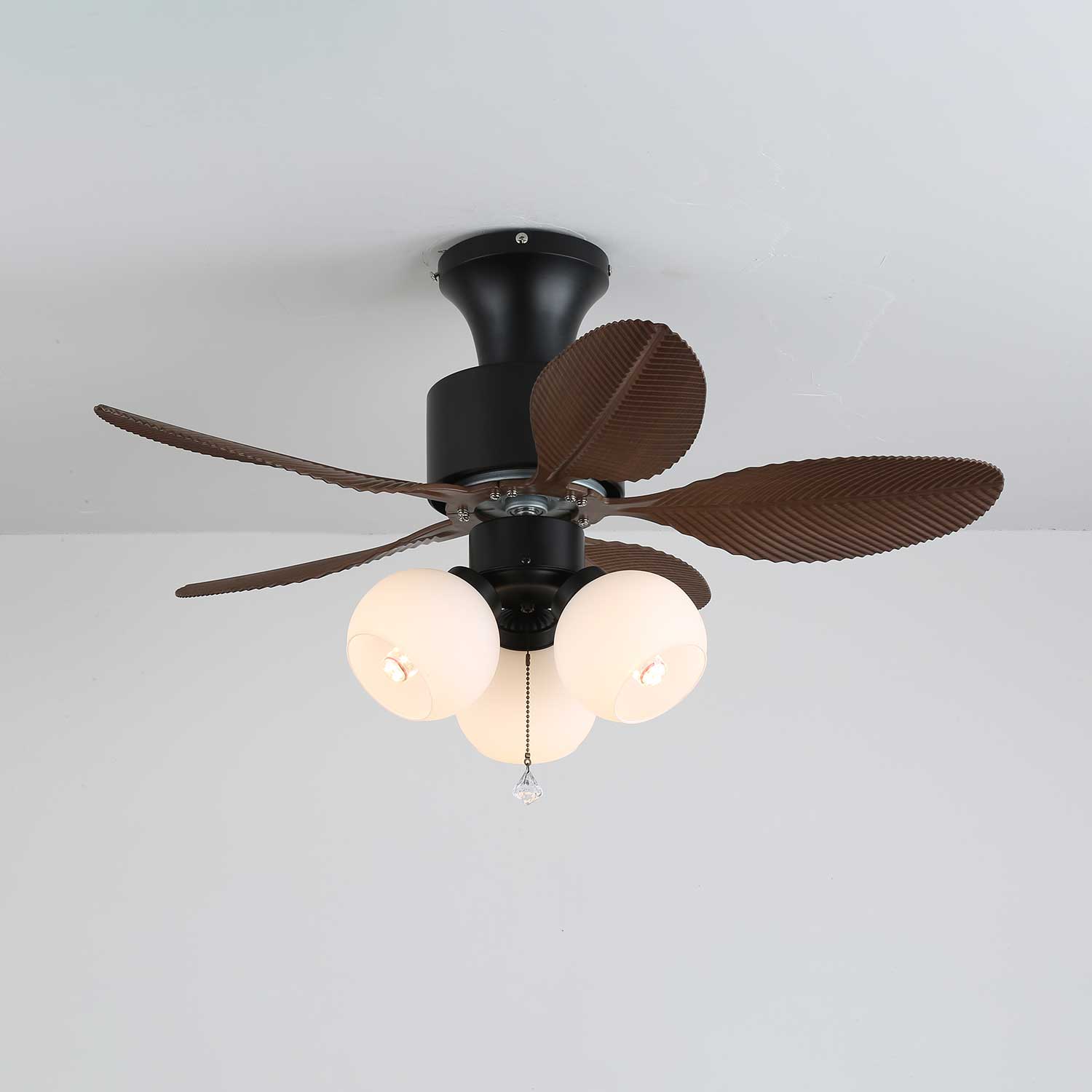 Althea Vintage Wood Ceiling Fan Light - Blowlighting