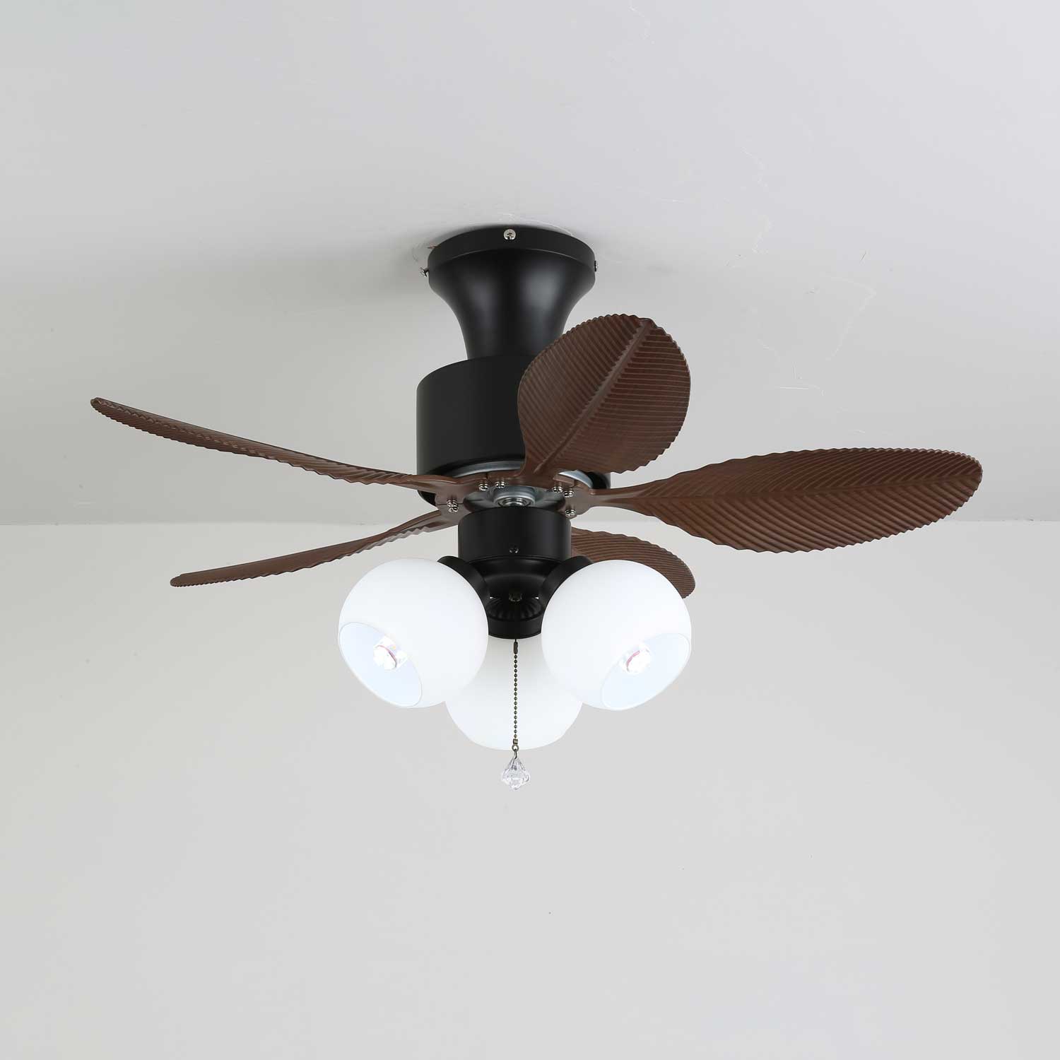 Althea Vintage Wood Ceiling Fan Light - Blowlighting