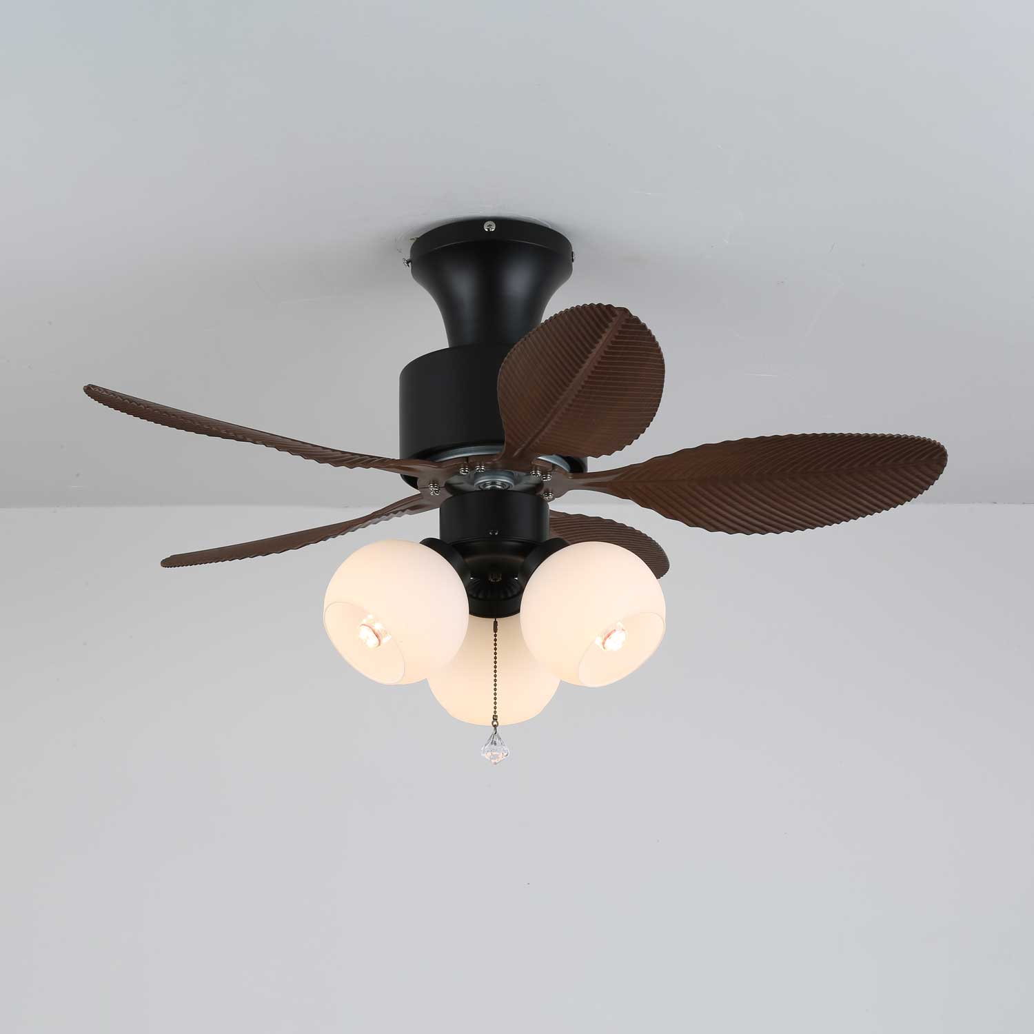 Althea Vintage Wood Ceiling Fan Light - Blowlighting
