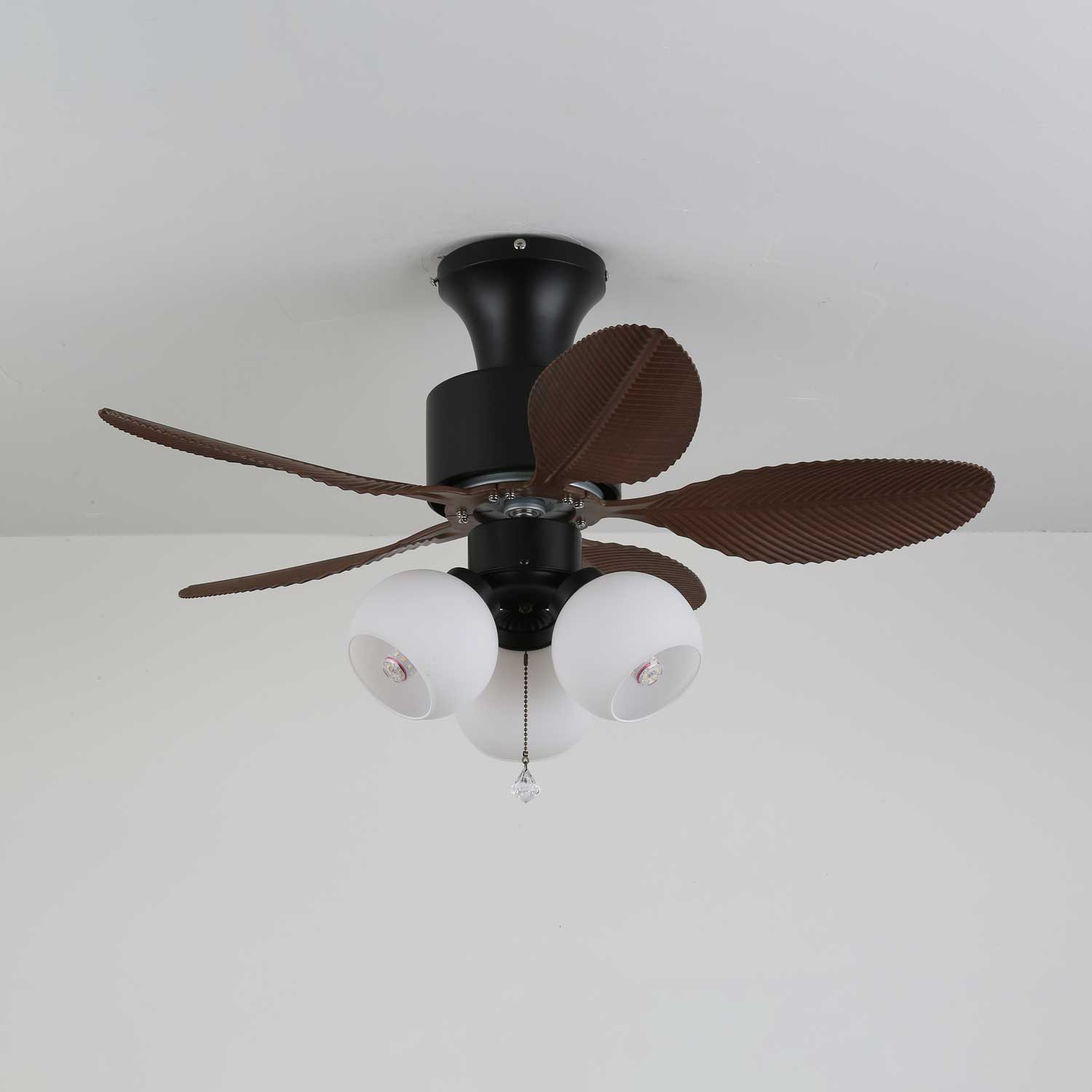 Althea Vintage Wood Ceiling Fan Light - Blowlighting