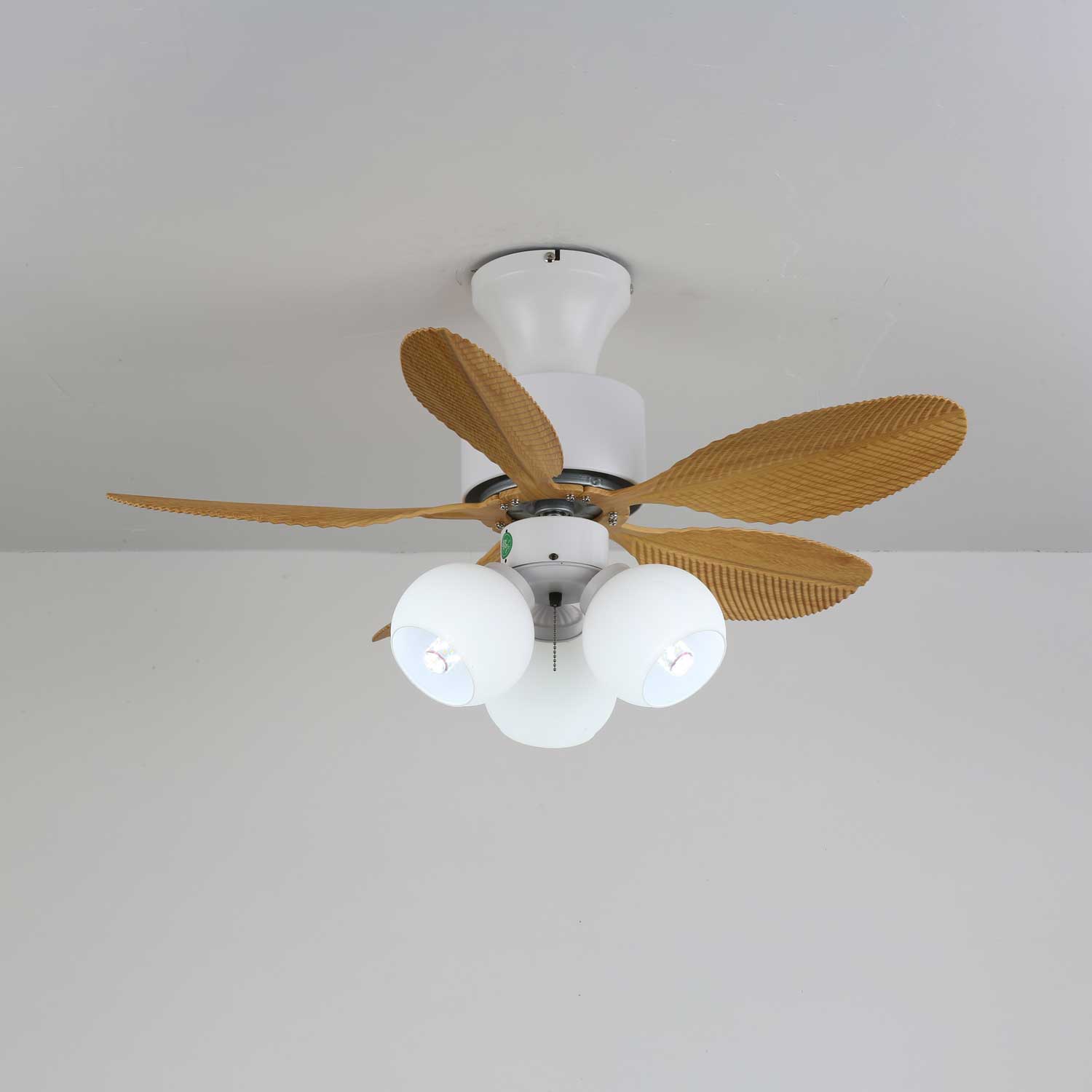 Althea Vintage Wood Ceiling Fan Light - Blowlighting