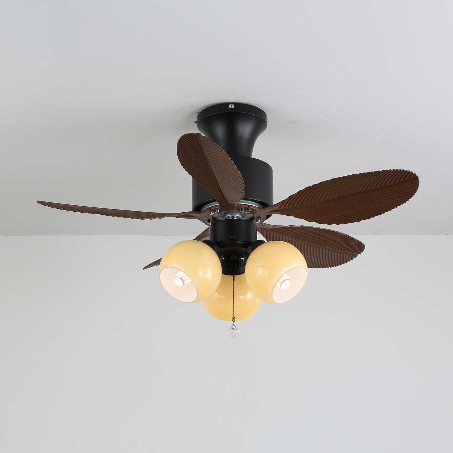 Althea Vintage Wood Ceiling Fan Light - Blowlighting