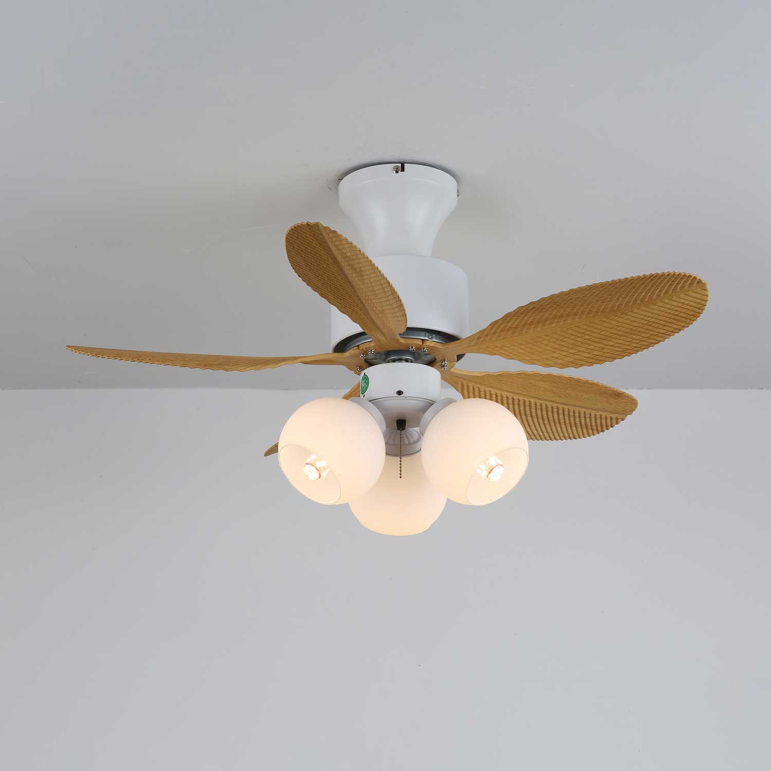 Althea Vintage Wood Ceiling Fan Light - Blowlighting