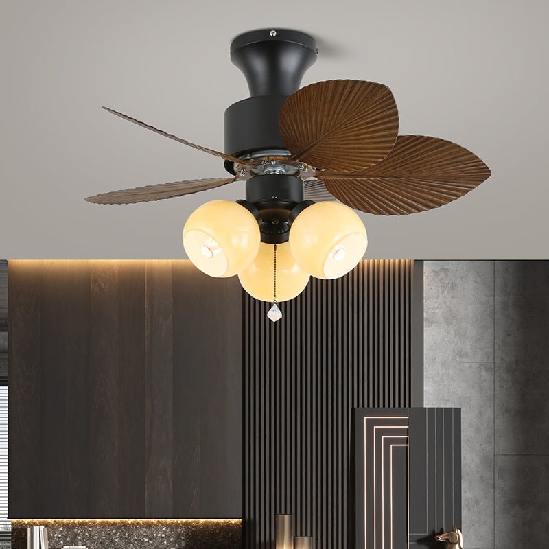 Liora Tropical Glass Ceiling Fan Light - Blowlighting