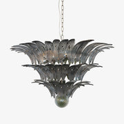 Aurora Chandelier Murano Glass Palm Leaf Tiered - Blowlighting