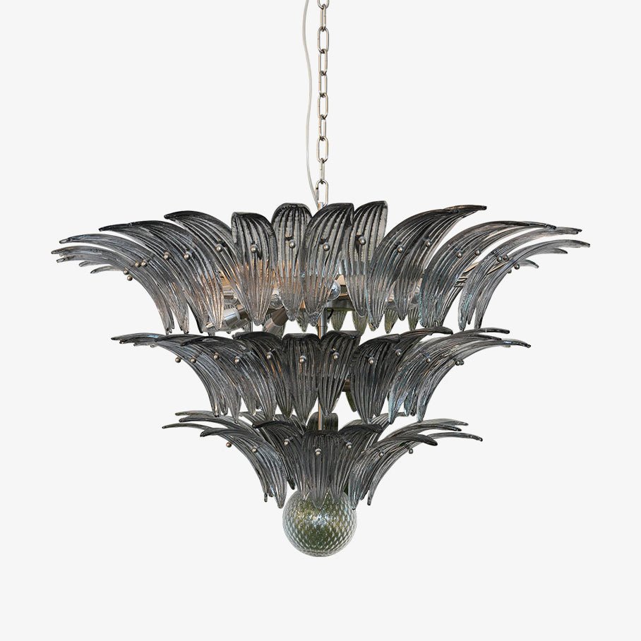 Aurora Chandelier Murano Glass Palm Leaf Tiered - Blowlighting
