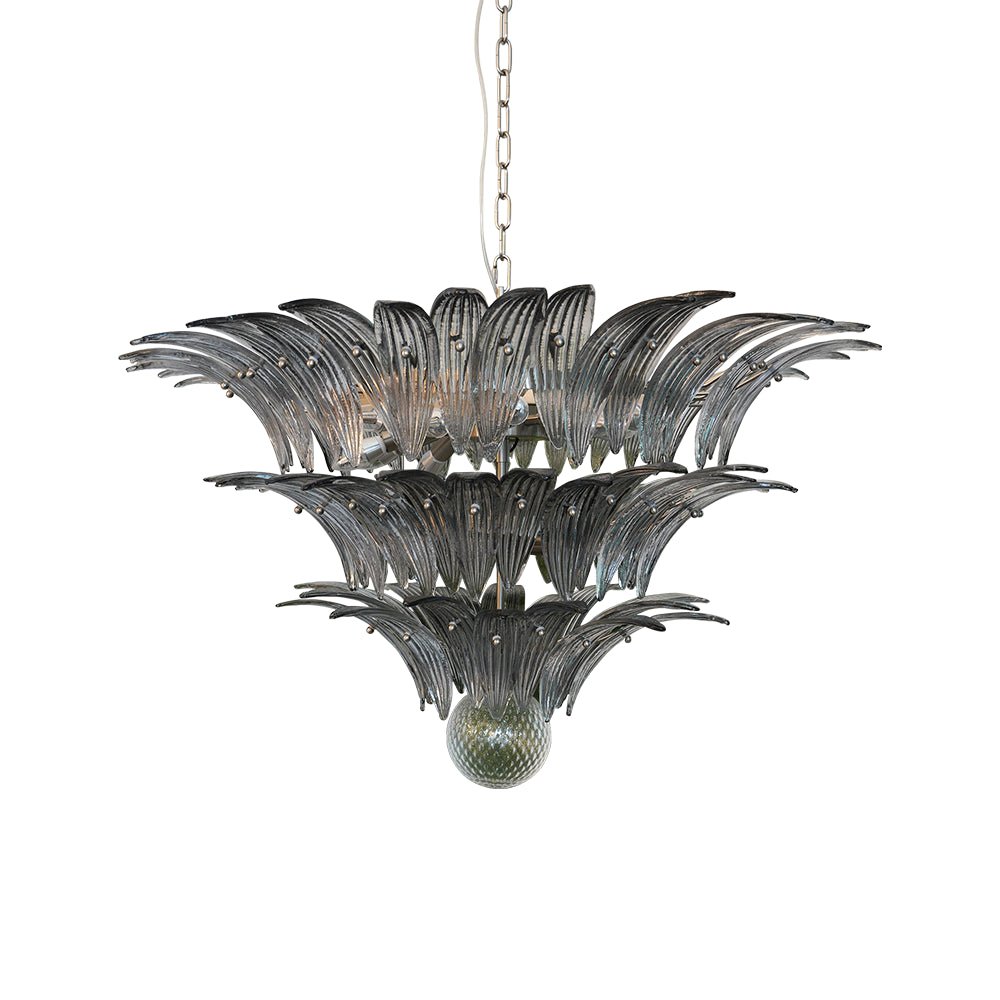 Aurora Chandelier Murano Glass Palm Leaf Tiered - Blowlighting
