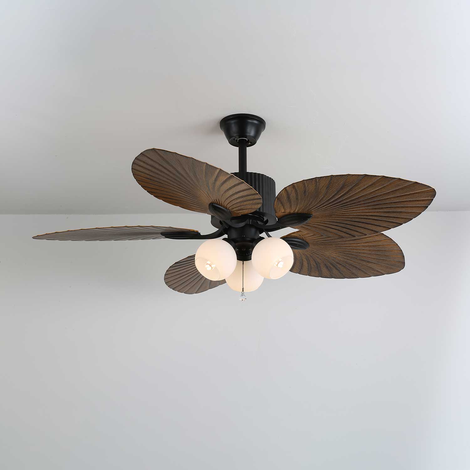 Avinionis Palm Whisper Vintage Wood Ceiling Fan Light - Blowlighting