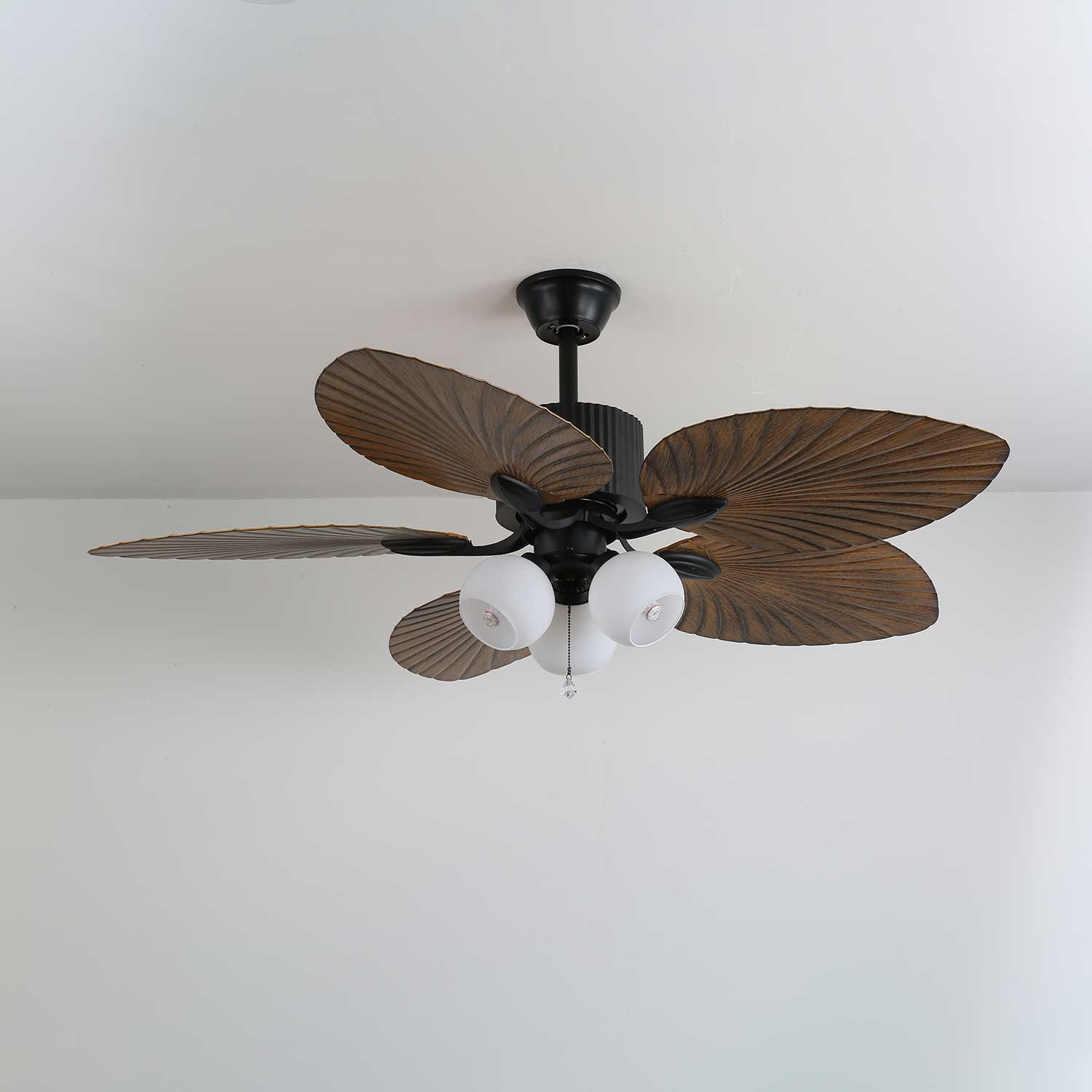 Avinionis Palm Whisper Vintage Wood Ceiling Fan Light - Blowlighting