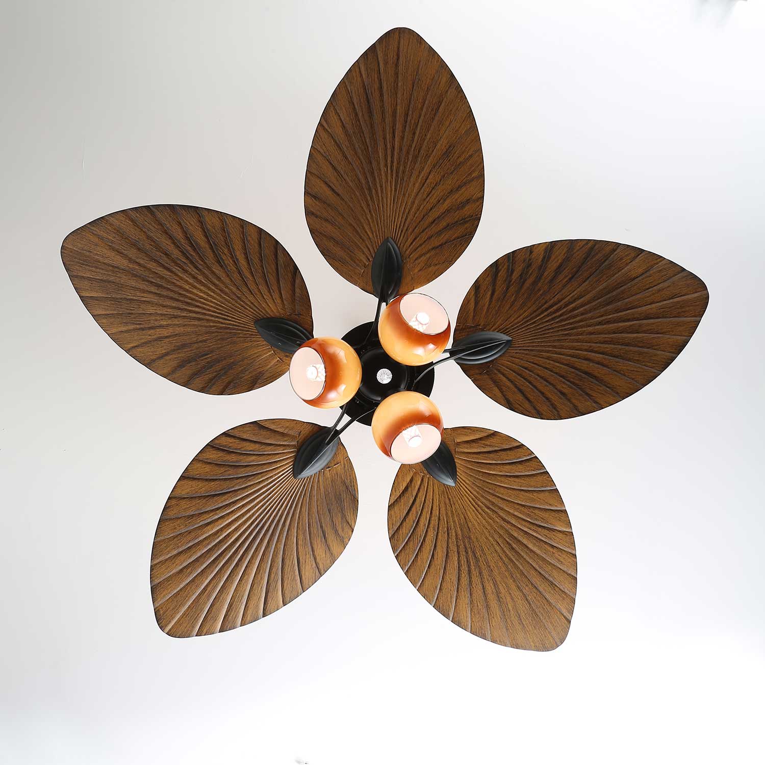 Avinionis Palm Whisper Vintage Wood Ceiling Fan Light - Blowlighting