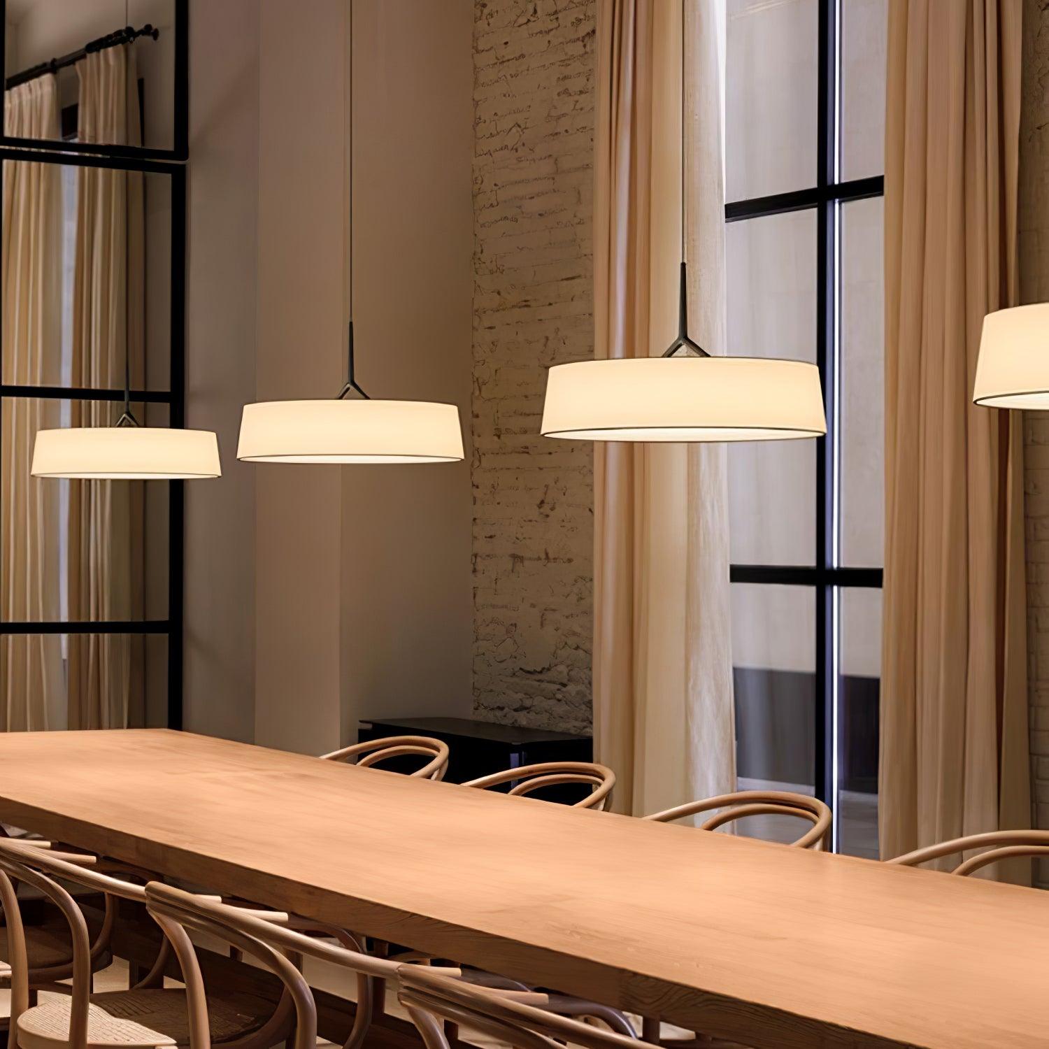 Ovynira Cylindrical Fabric Pendant Light - Blowlighting