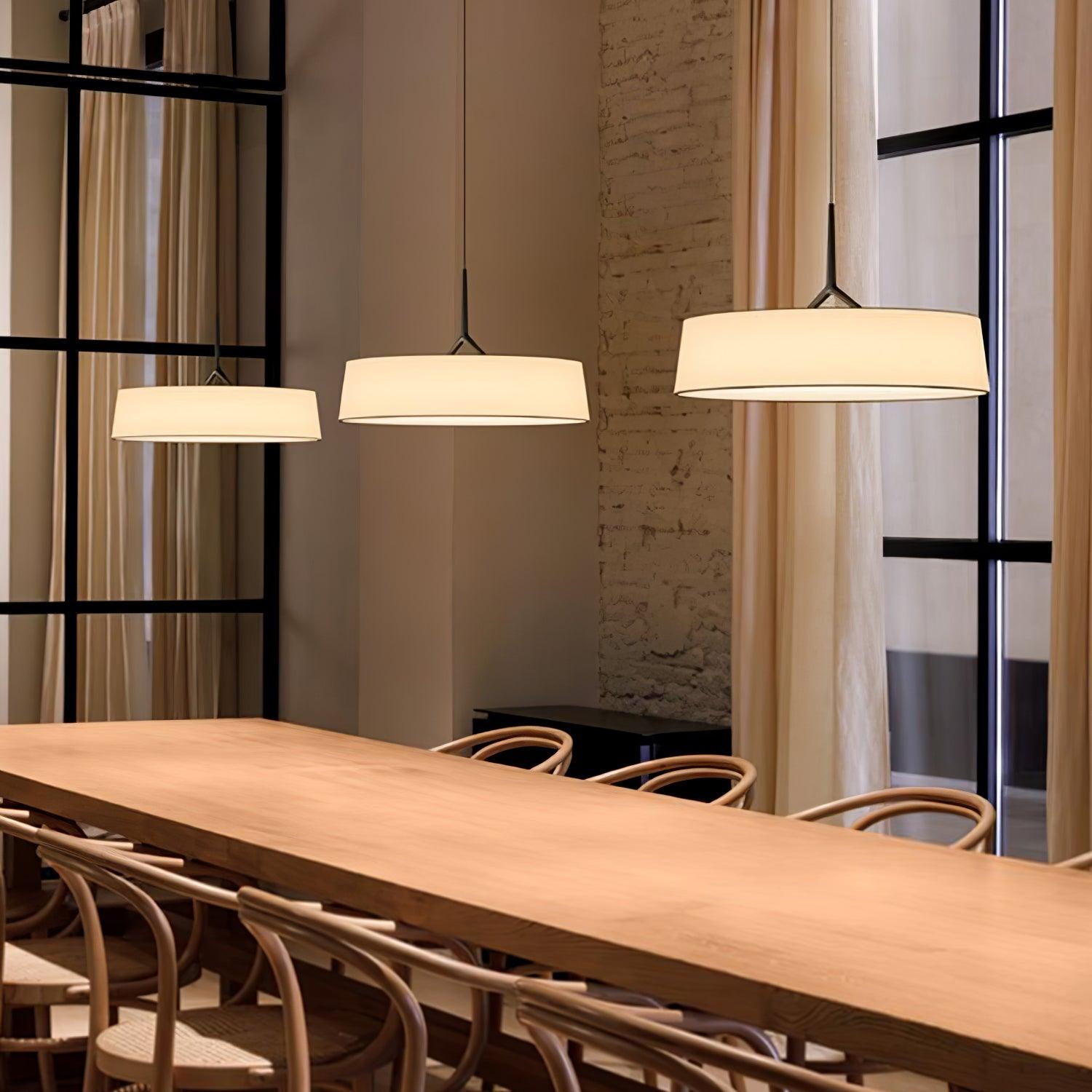 Ovynira Cylindrical Fabric Pendant Light - Blowlighting