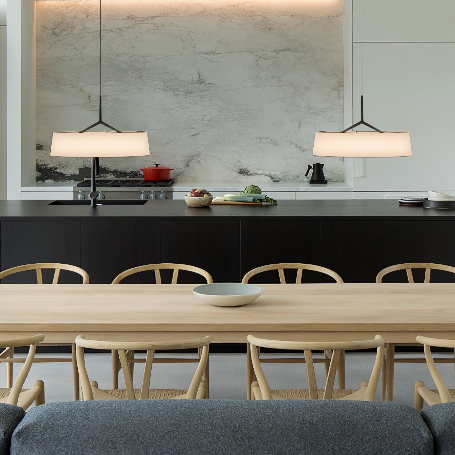 Ovynira Cylindrical Fabric Pendant Light - Blowlighting