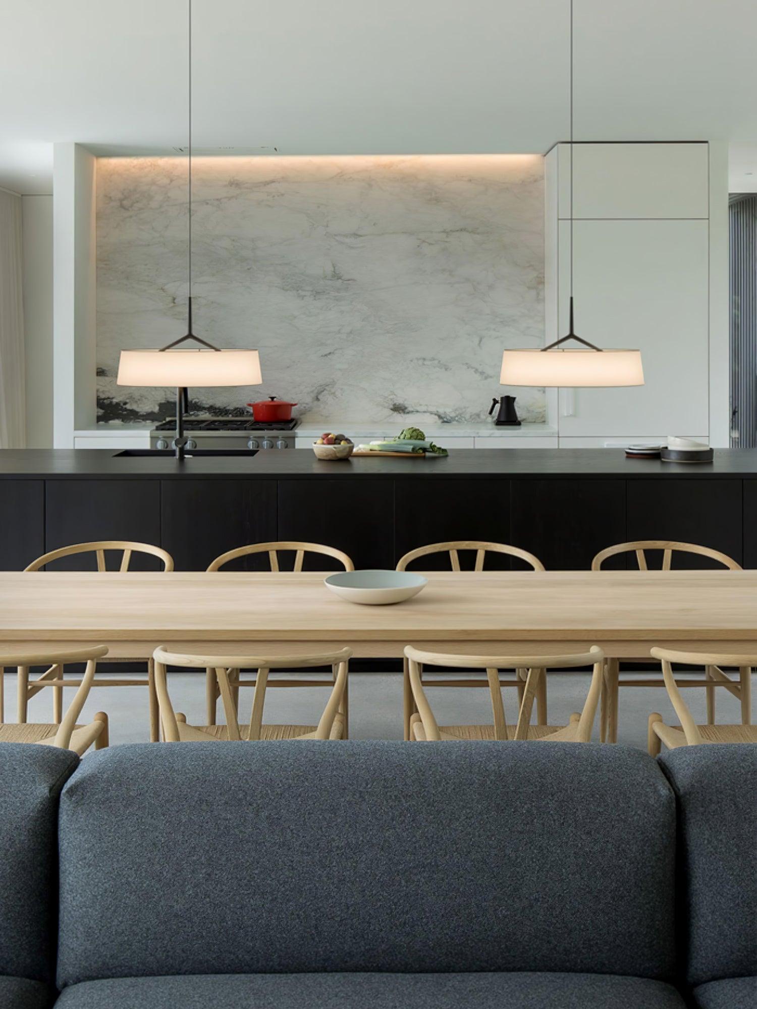 Ovynira Cylindrical Fabric Pendant Light - Blowlighting