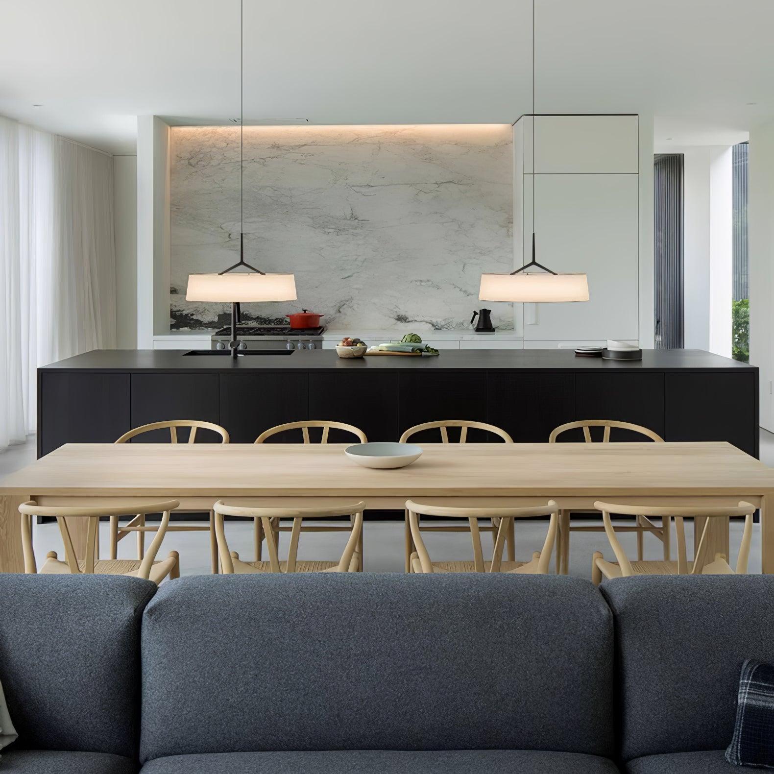 Ovynira Cylindrical Fabric Pendant Light - Blowlighting