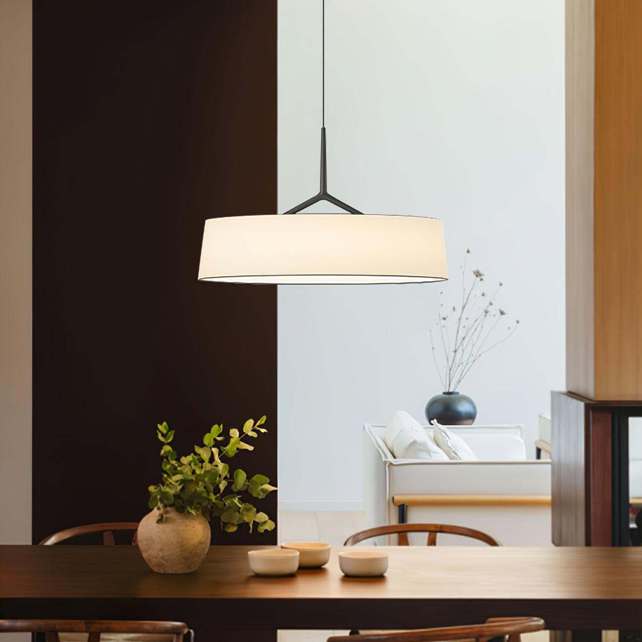 Ovynira Cylindrical Fabric Pendant Light - Blowlighting