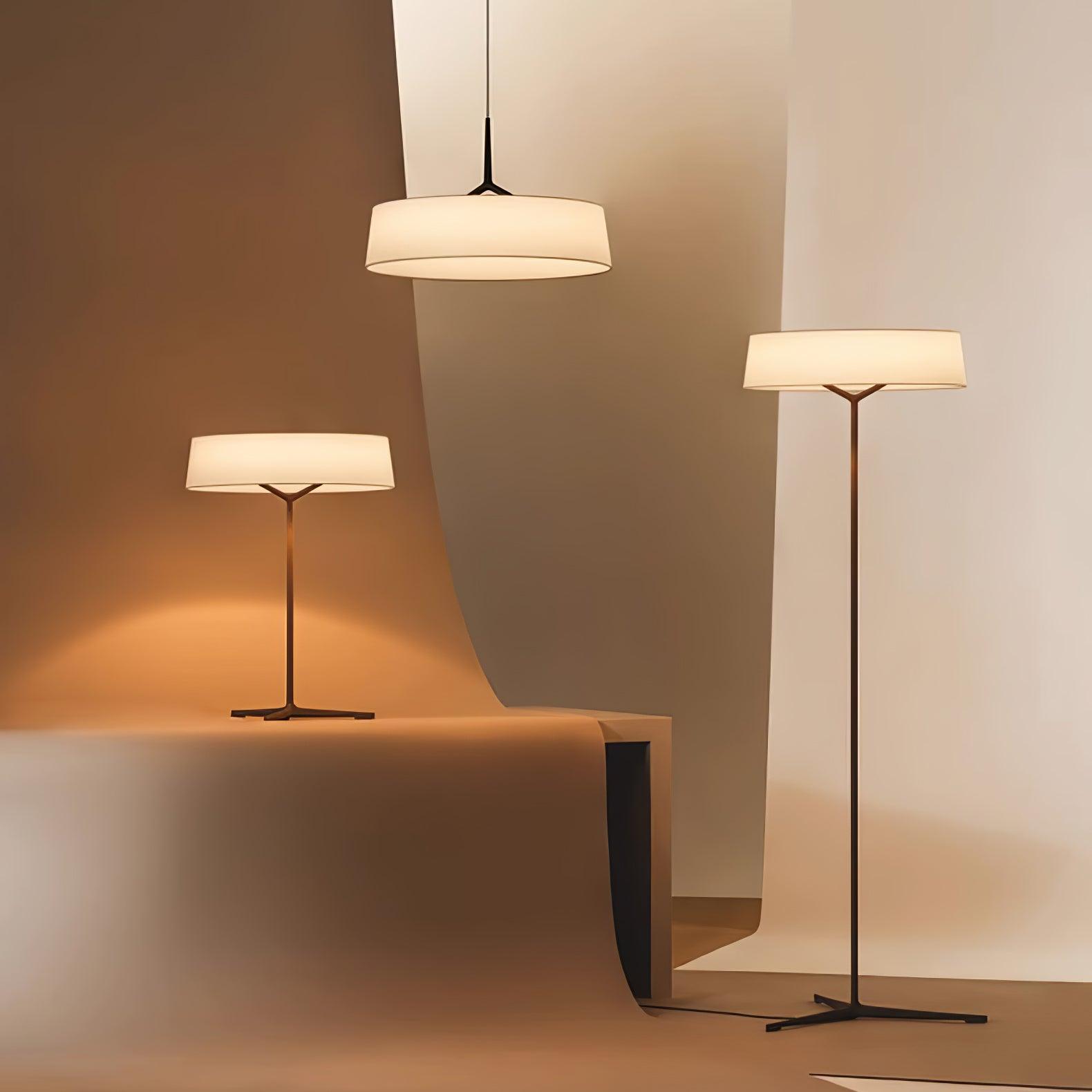 Ovynira Cylindrical Fabric Pendant Light - Blowlighting