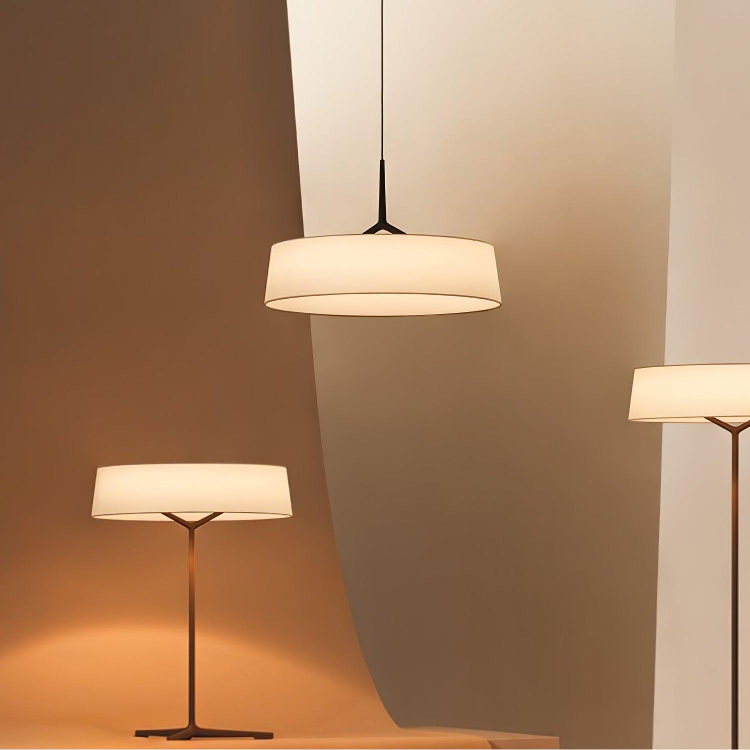 Ovynira Cylindrical Fabric Pendant Light - Blowlighting