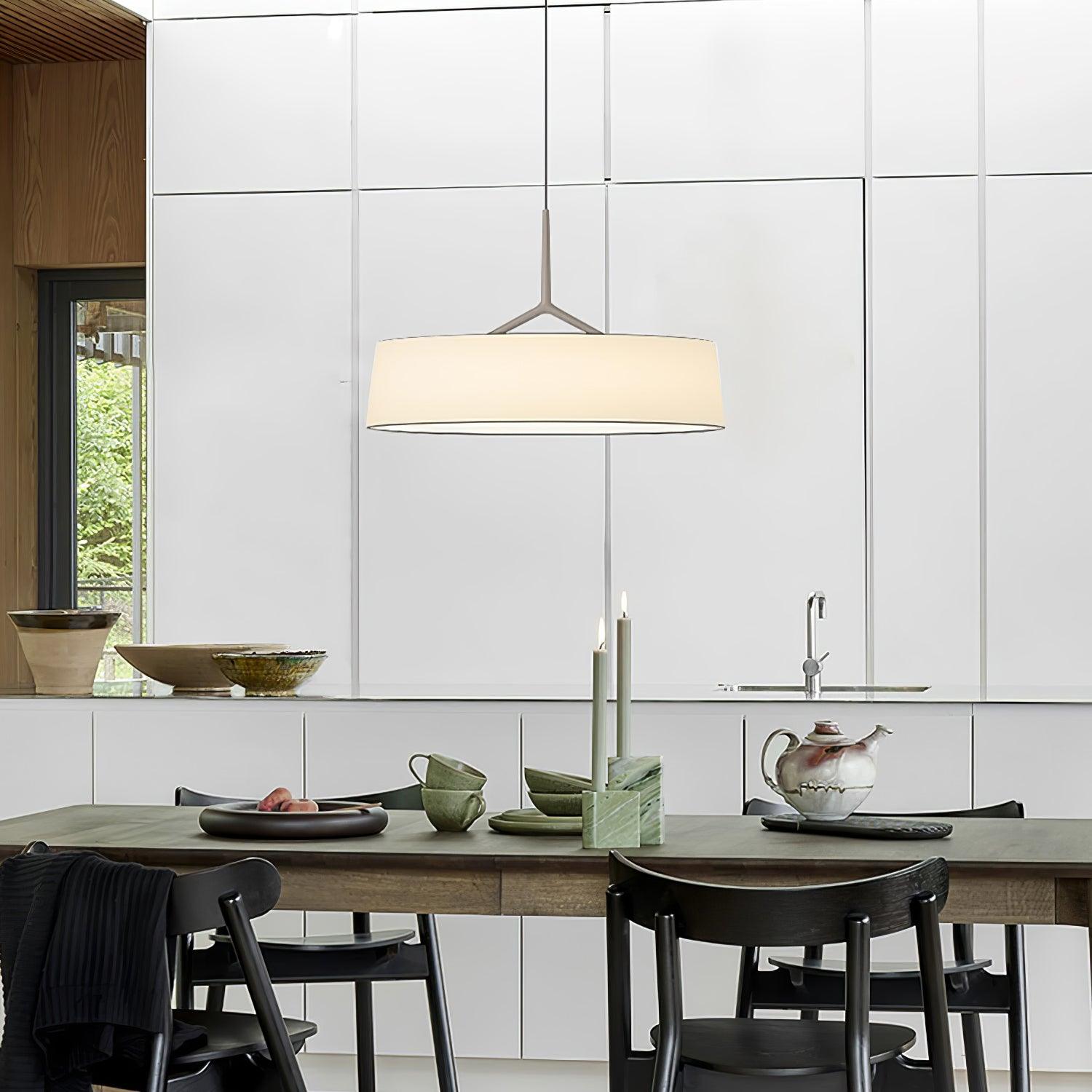 Ovynira Cylindrical Fabric Pendant Light - Blowlighting