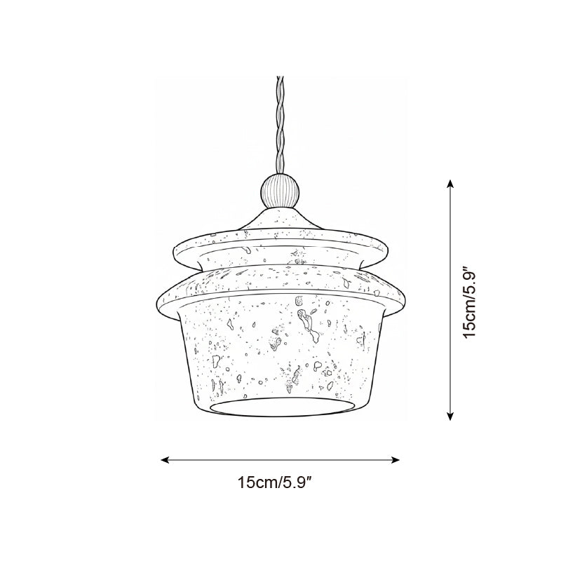 Papilio Farmhouse Travertine Pendant Light